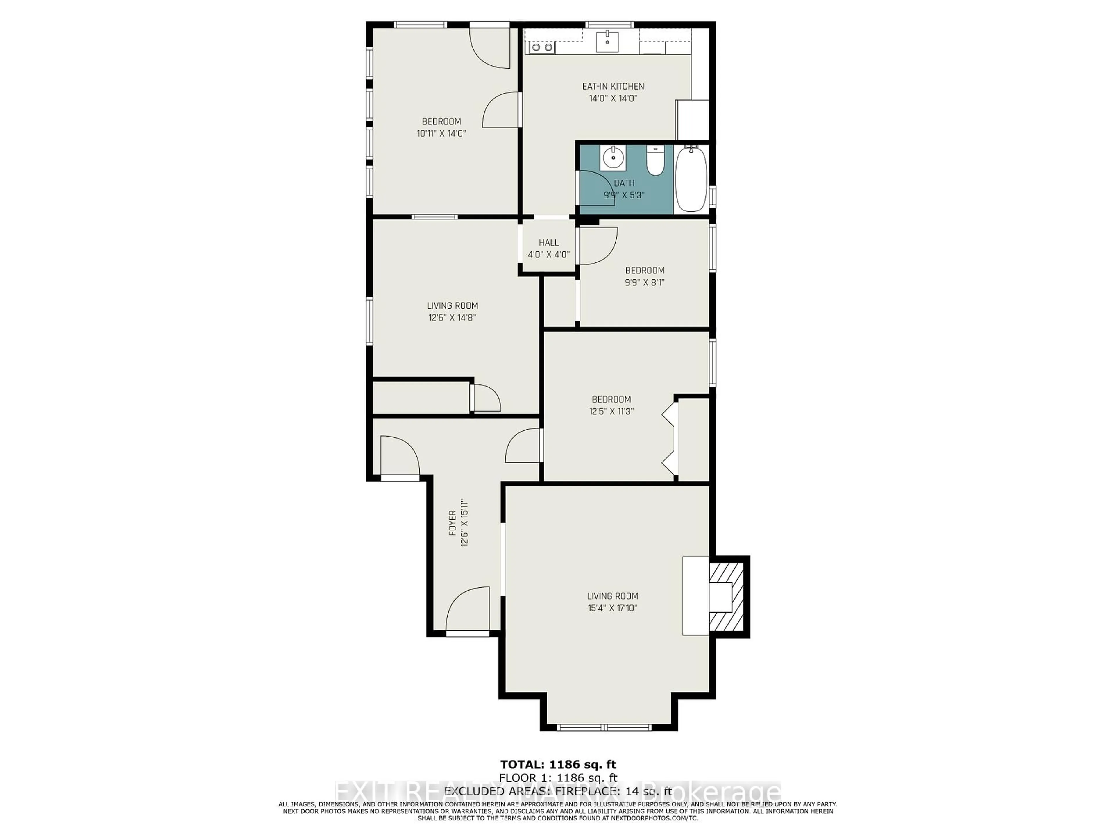 Floor plan for 14 Somerset St, Ottawa Ontario K2P 0H4