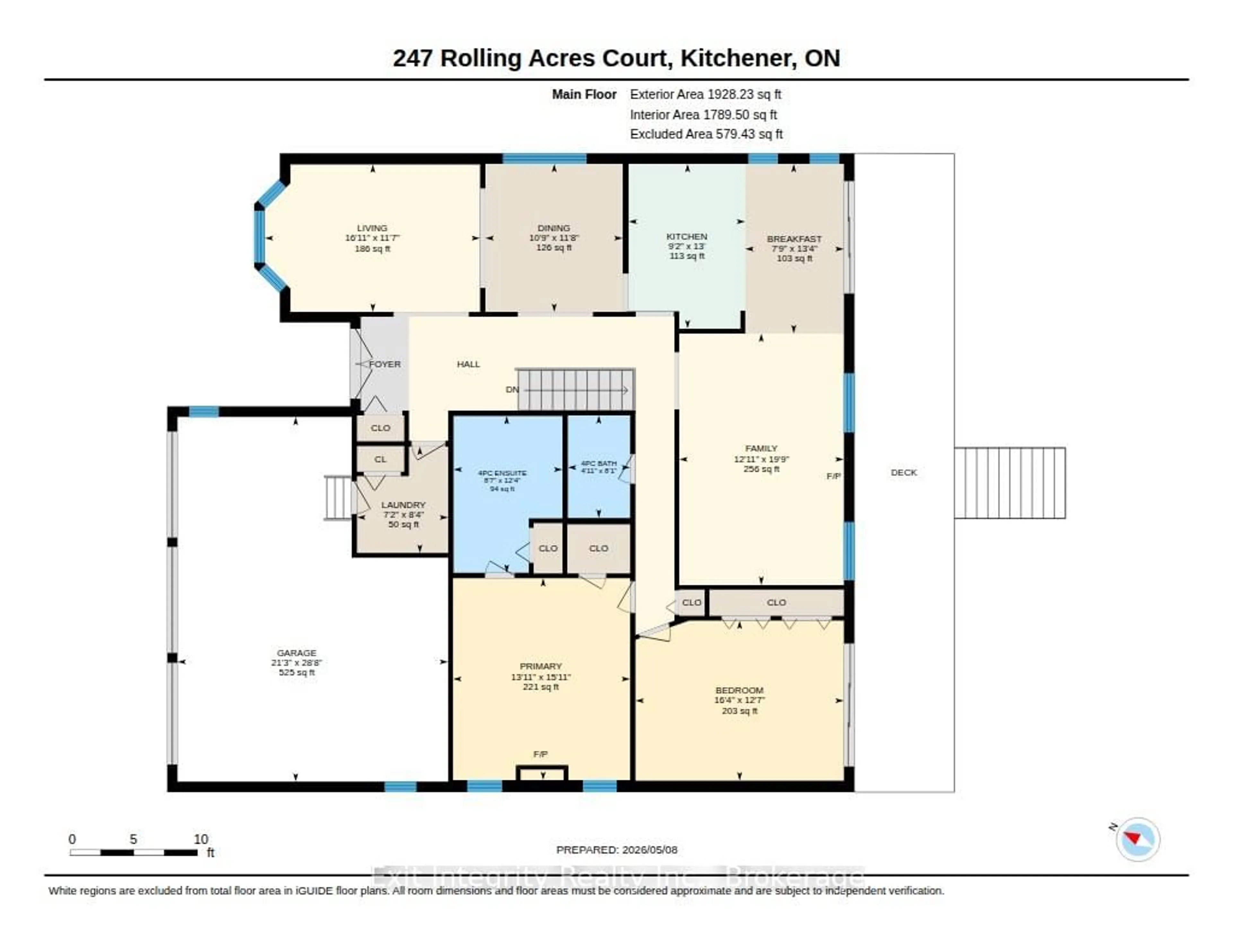 Floor plan for 247 Rolling Acres Crt, Kitchener Ontario N2A 3W5