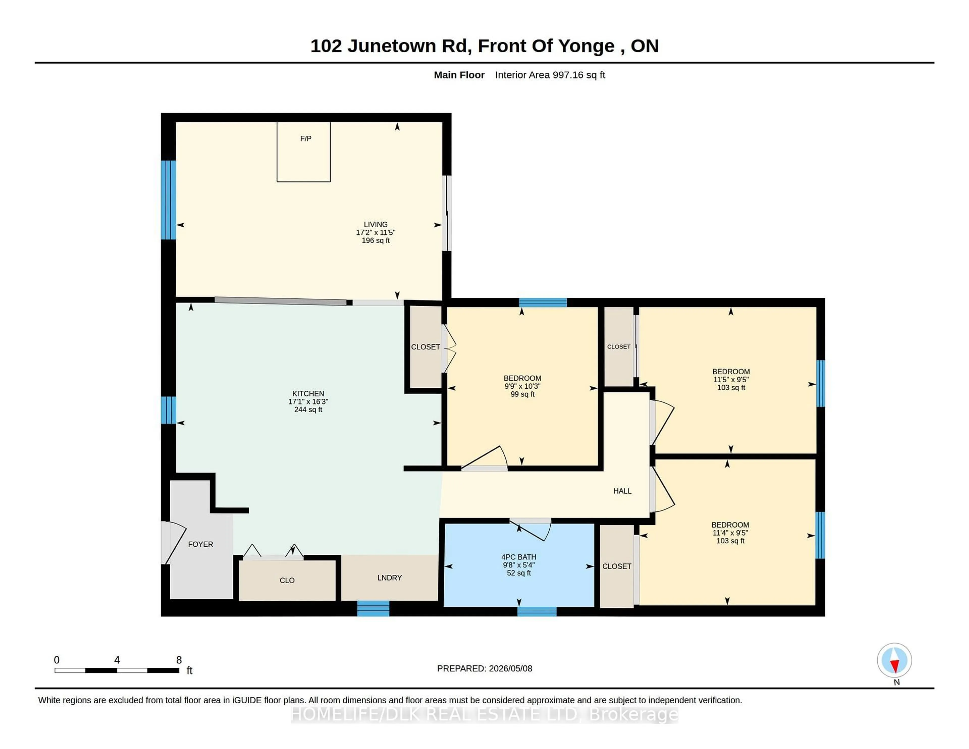 Floor plan for 102 Junetown Rd, Front of Yonge Ontario K0E 1R0