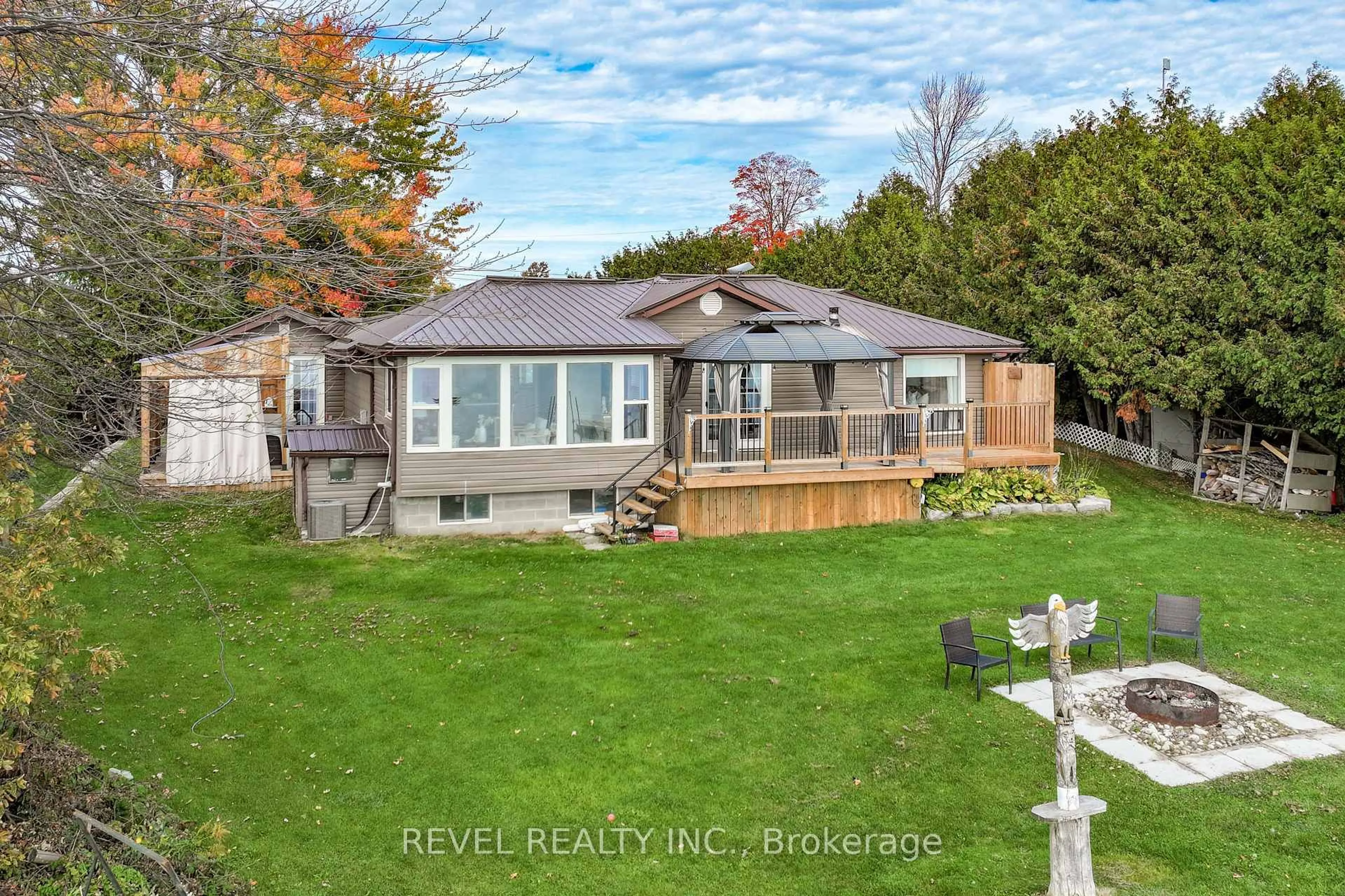 A pic from outside/outdoor area/front of a property/back of a property/a pic from drone, water/lake/river/ocean view for 85 Marsh Creek Rd, Kawartha Lakes Ontario K0M 2C0
