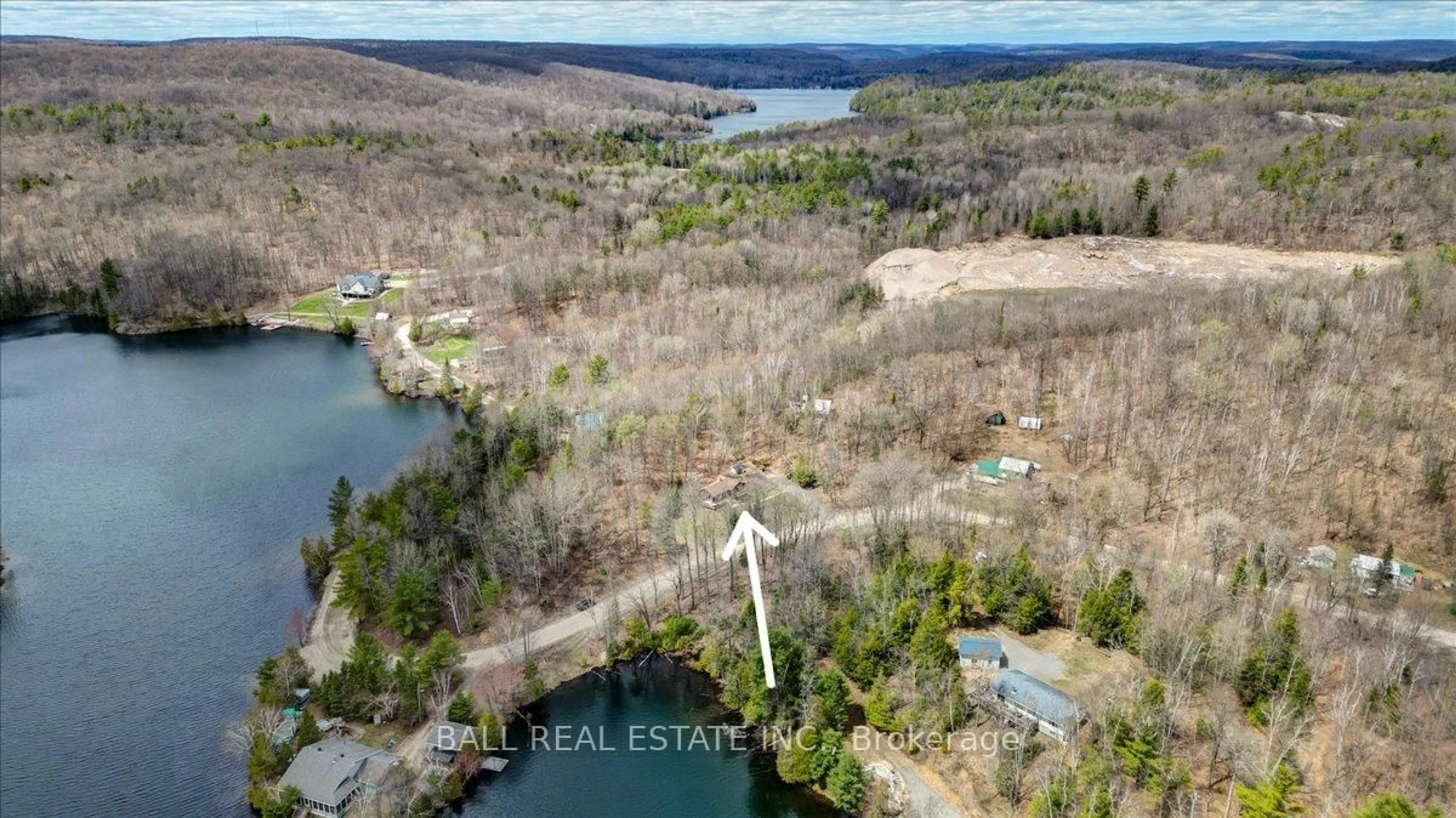 A pic from outside/outdoor area/front of a property/back of a property/a pic from drone, water/lake/river/ocean view for 164 Trout Lake Rd, Bancroft Ontario K0L 1C0