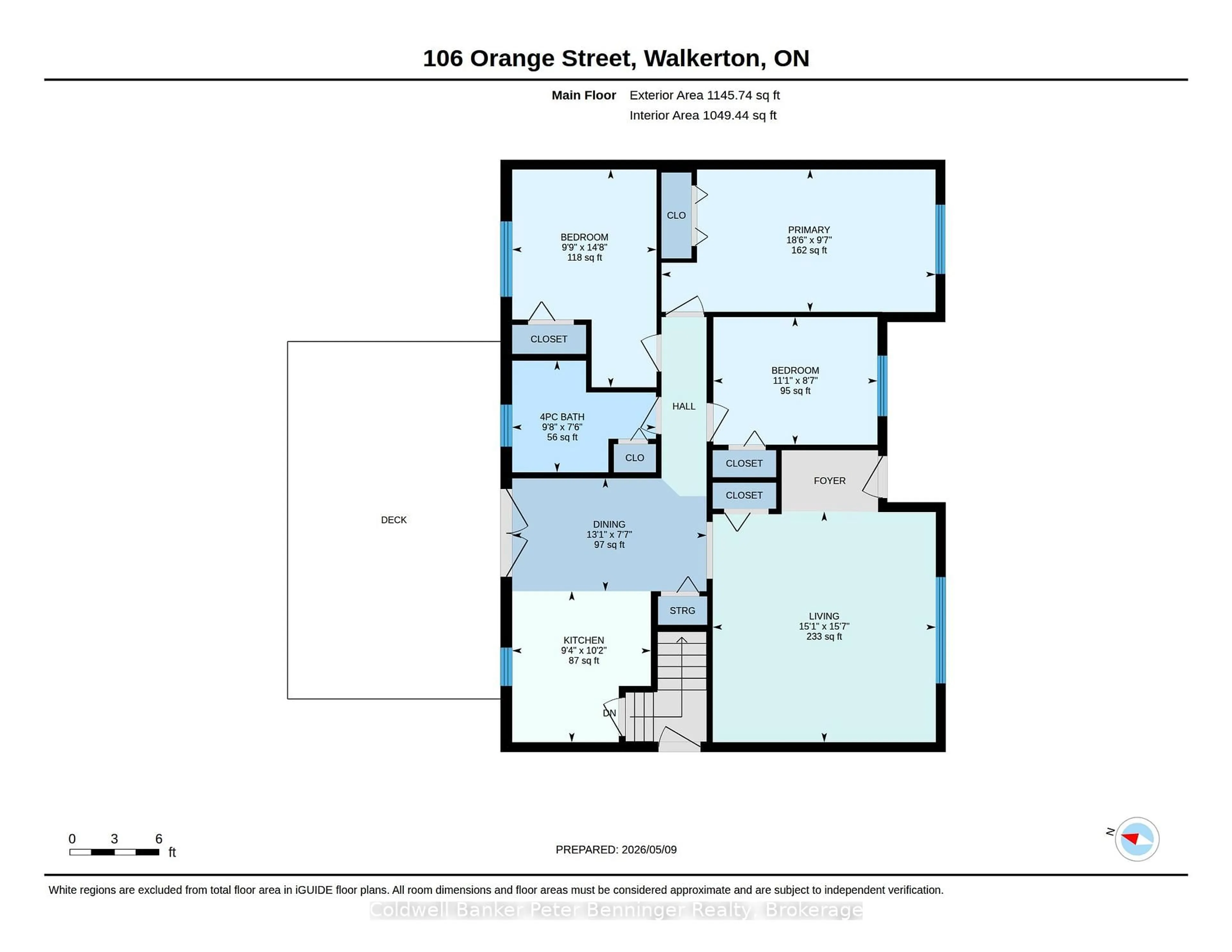 Floor plan for 106 Orange St, Brockton Ontario N0G 2V0