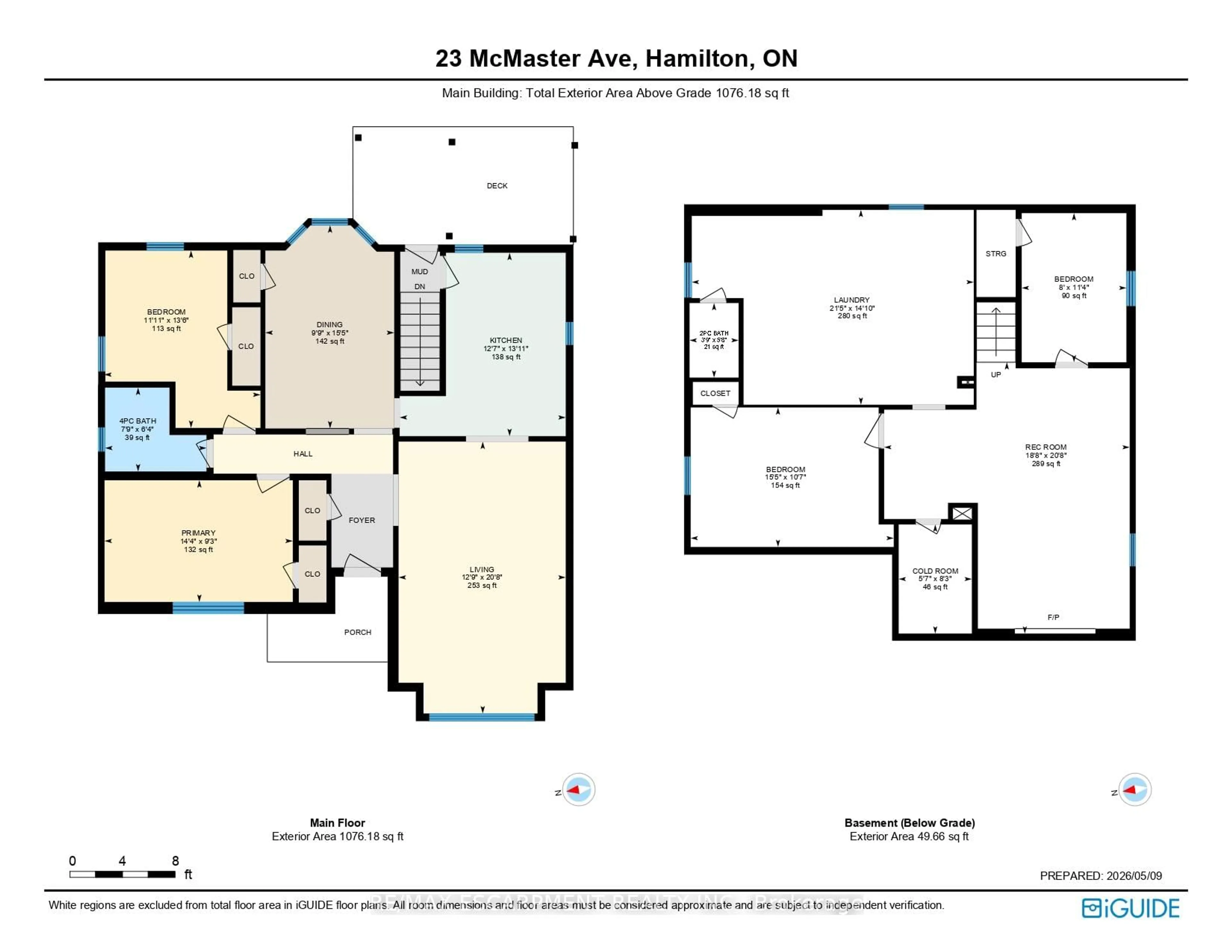 Floor plan for 23 MCMASTER Ave, Hamilton Ontario L9H 4M6