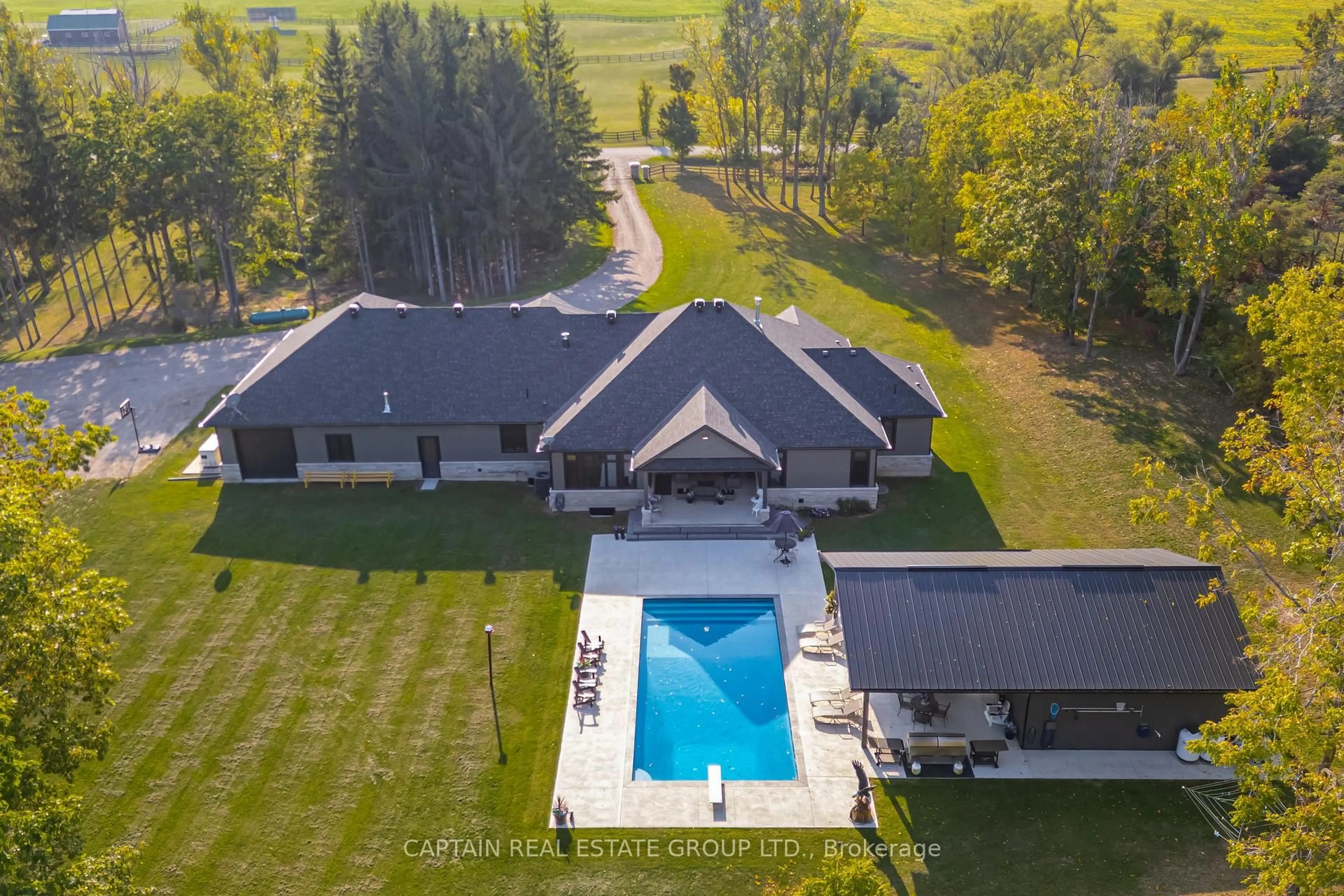 A pic from outside/outdoor area/front of a property/back of a property/a pic from drone, unknown for 836059 4th Line, Mulmur Ontario L9V 0J1