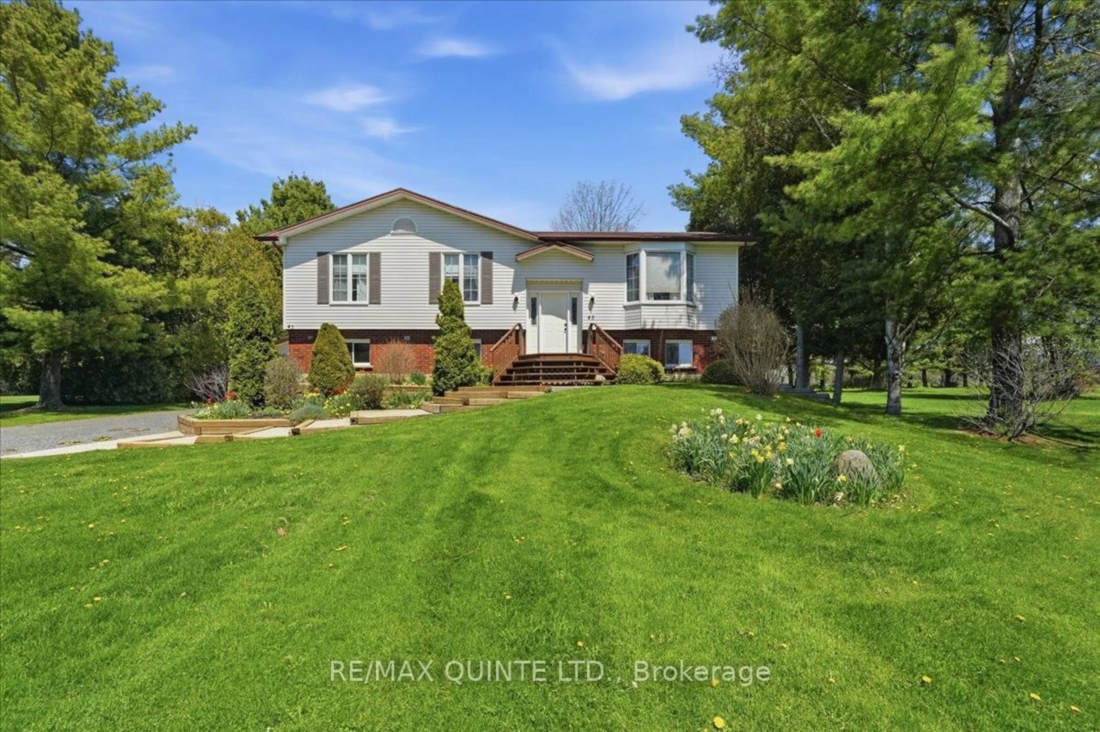 A pic from outside/outdoor area/front of a property/back of a property/a pic from drone, water/lake/river/ocean view for 45 Shannon Rd, Prince Edward County Ontario K0K 1G0