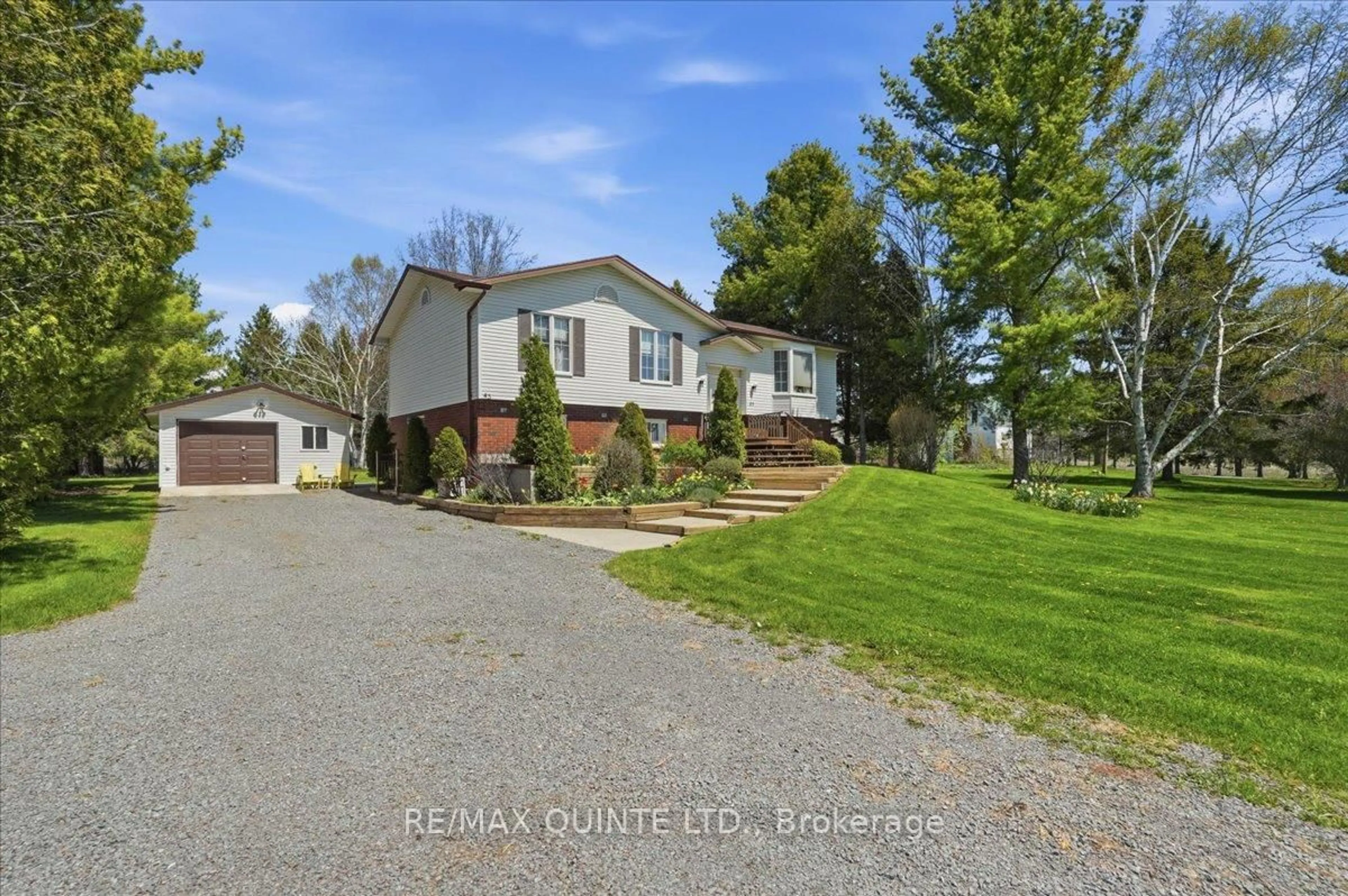A pic from outside/outdoor area/front of a property/back of a property/a pic from drone, water/lake/river/ocean view for 45 Shannon Rd, Prince Edward County Ontario K0K 1G0
