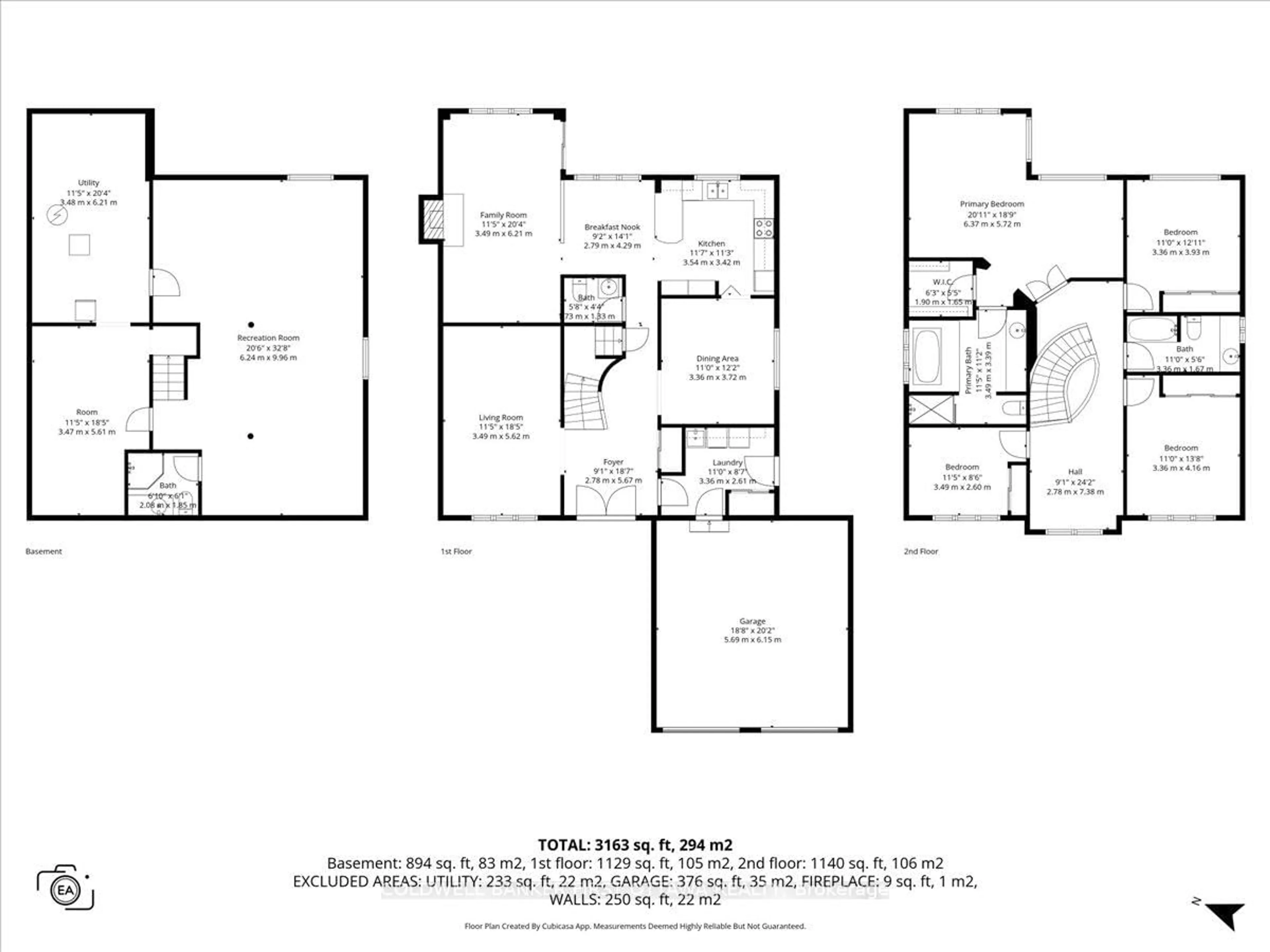 Floor plan for 1841 Thistleleaf Cres, Ottawa Ontario K1C 5W8