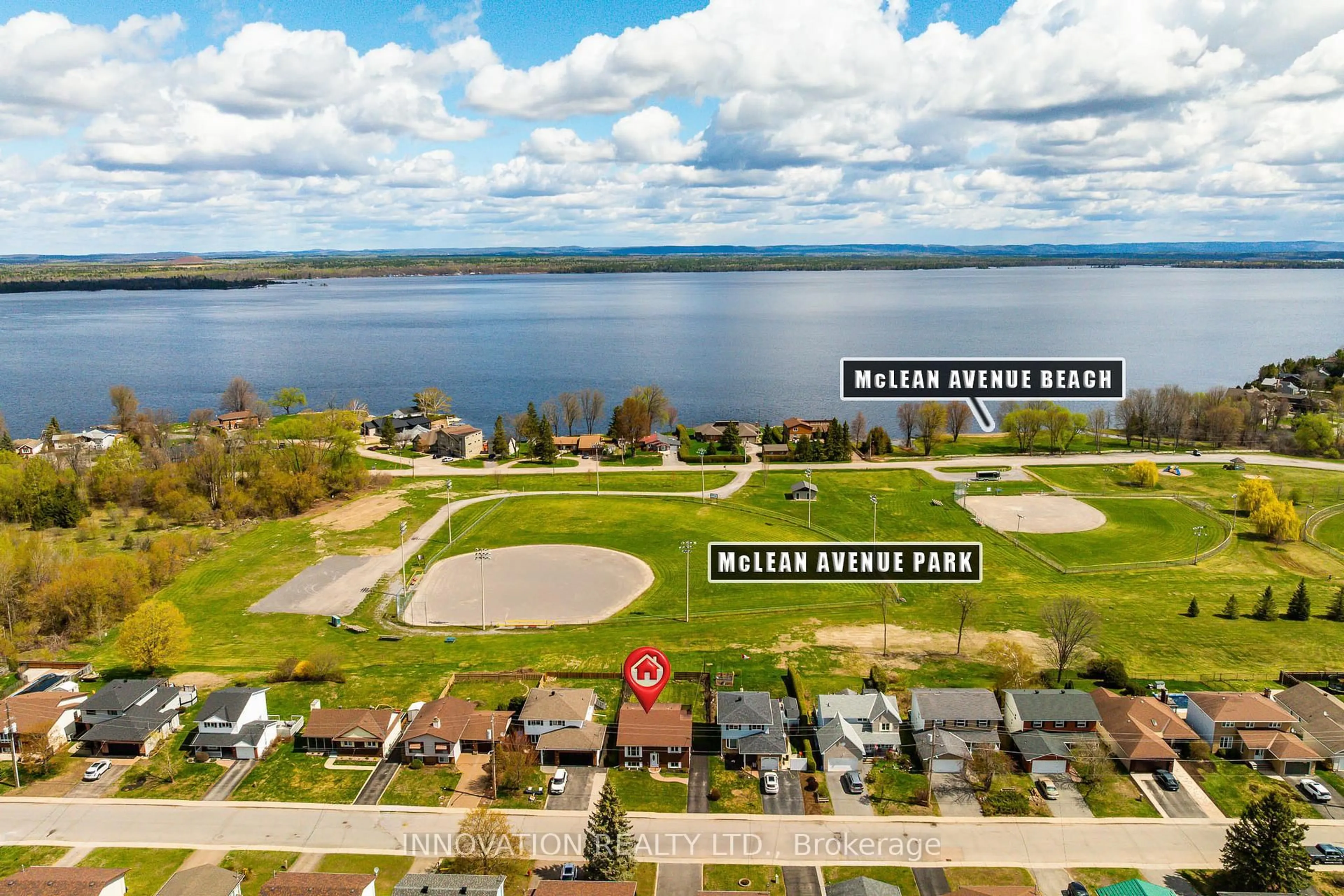 A pic from outside/outdoor area/front of a property/back of a property/a pic from drone, water/lake/river/ocean view for 76 Seventh Ave, Arnprior Ontario K7S 3S6