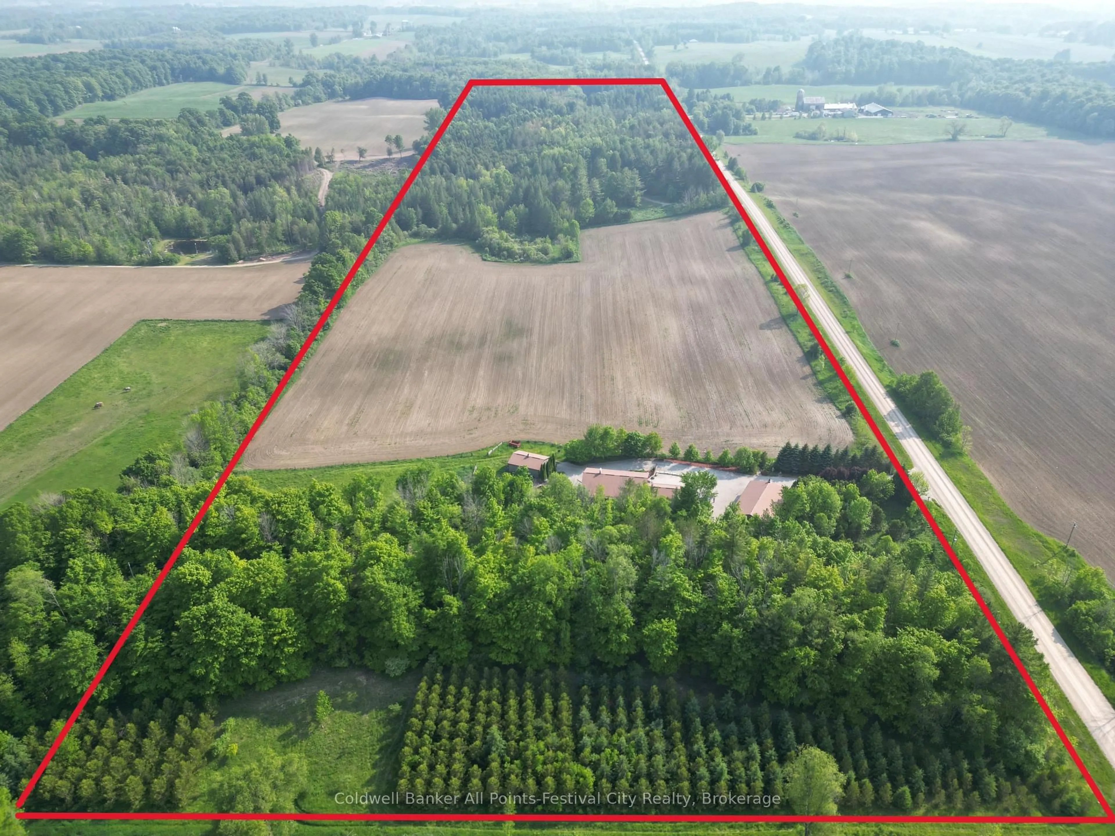 A pic from outside/outdoor area/front of a property/back of a property/a pic from drone, forest/trees view for 390 Paradise Lake St, Huron-Kinloss Ontario N0G 2H0