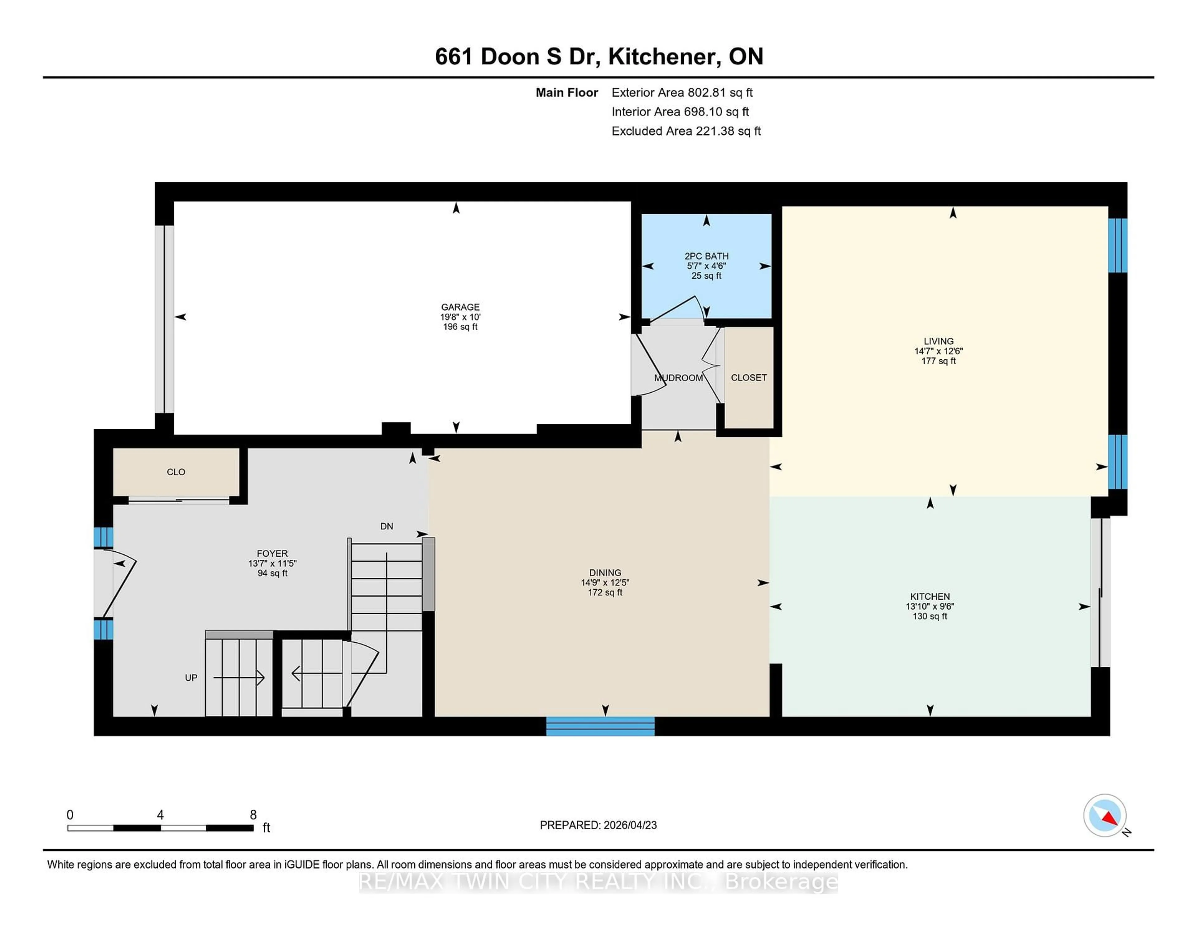 Floor plan for 661 Doon South Dr, Kitchener Ontario N2P 0H5