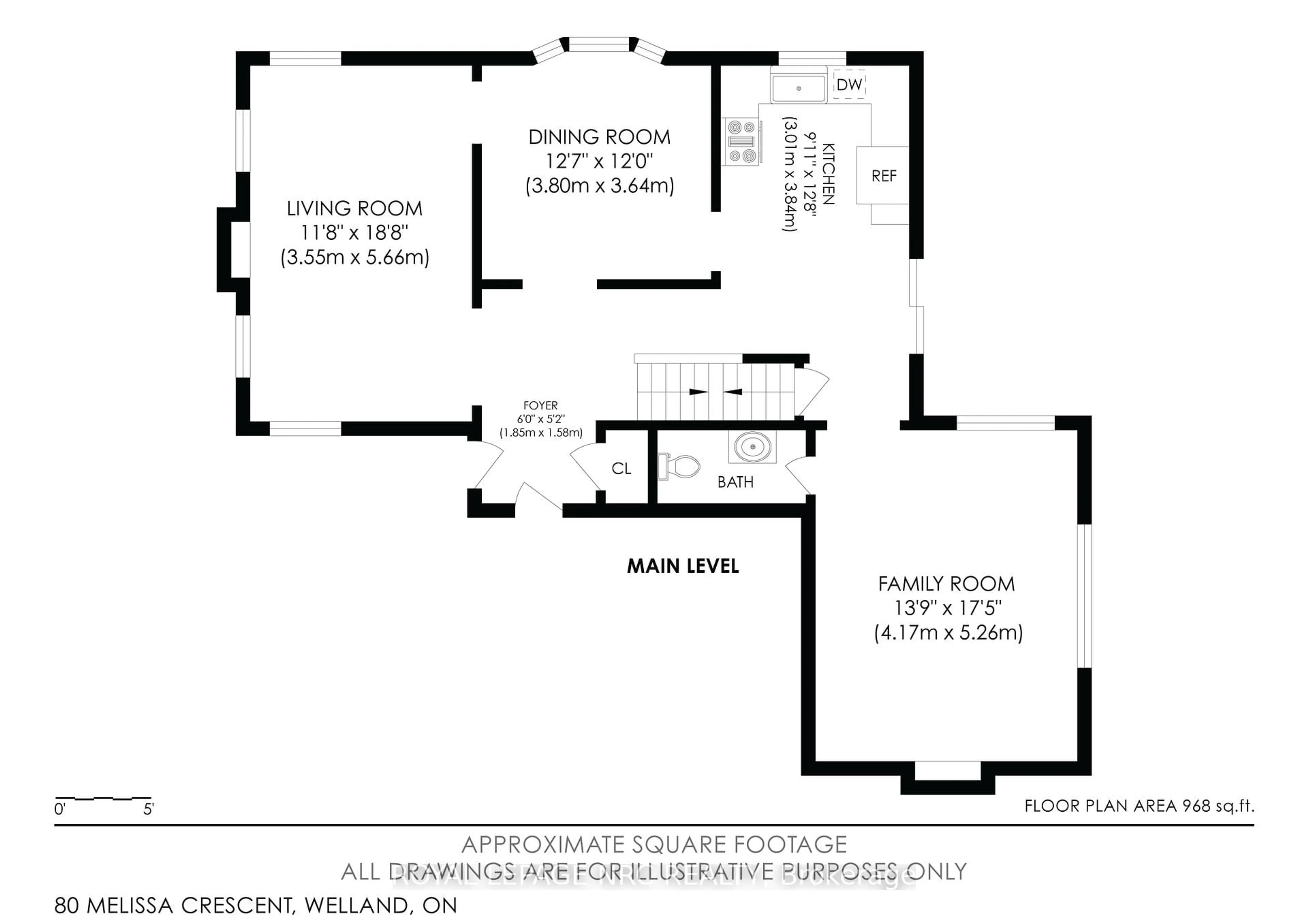Floor plan for 80 Melissa Cres, Welland Ontario L3C 6N9