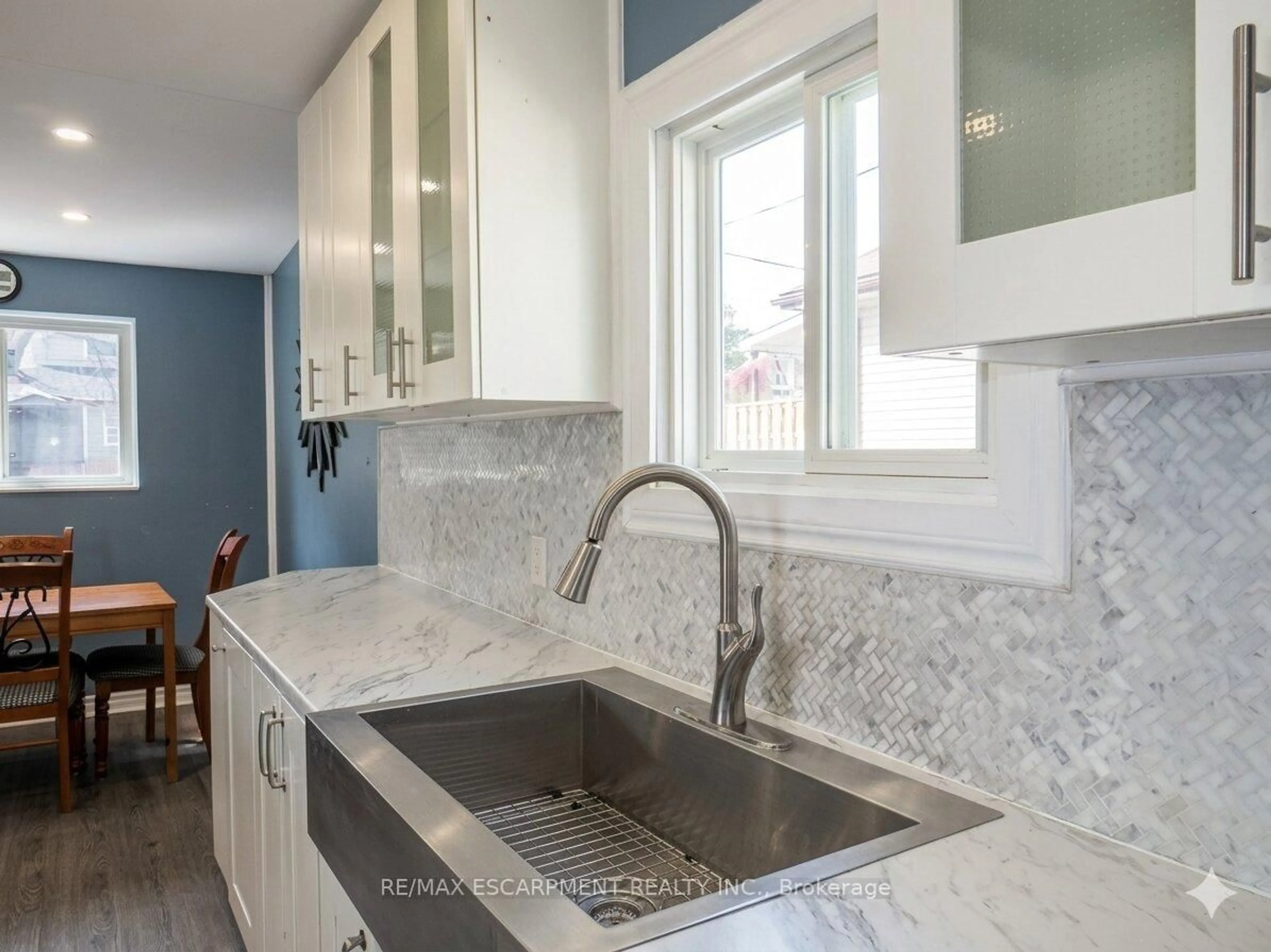 Contemporary kitchen, ceramic/tile floor for 54 Edinburgh Ave, Hamilton Ontario L8H 2C5