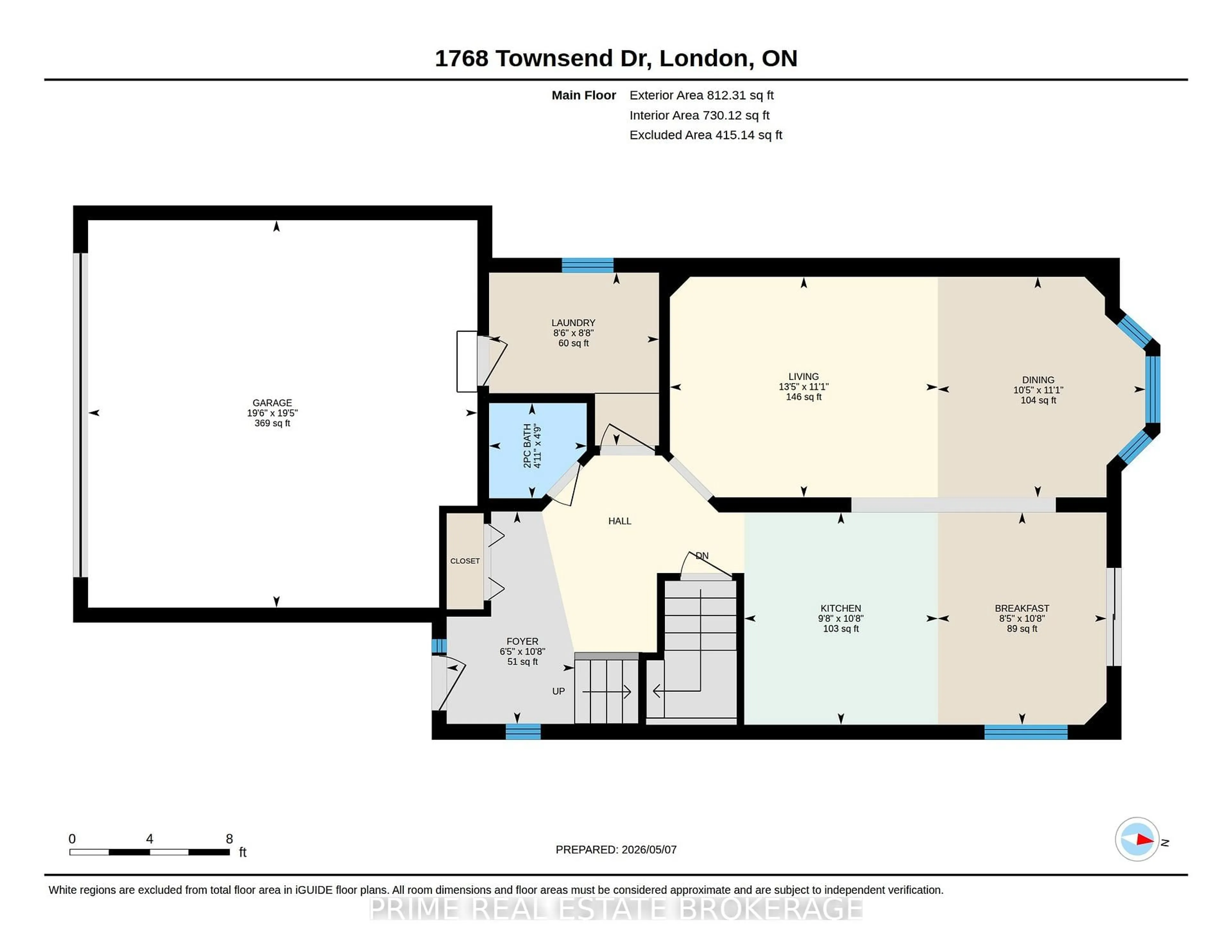 Floor plan for 1768 Townsend Dr, London East Ontario N5Y 6K8