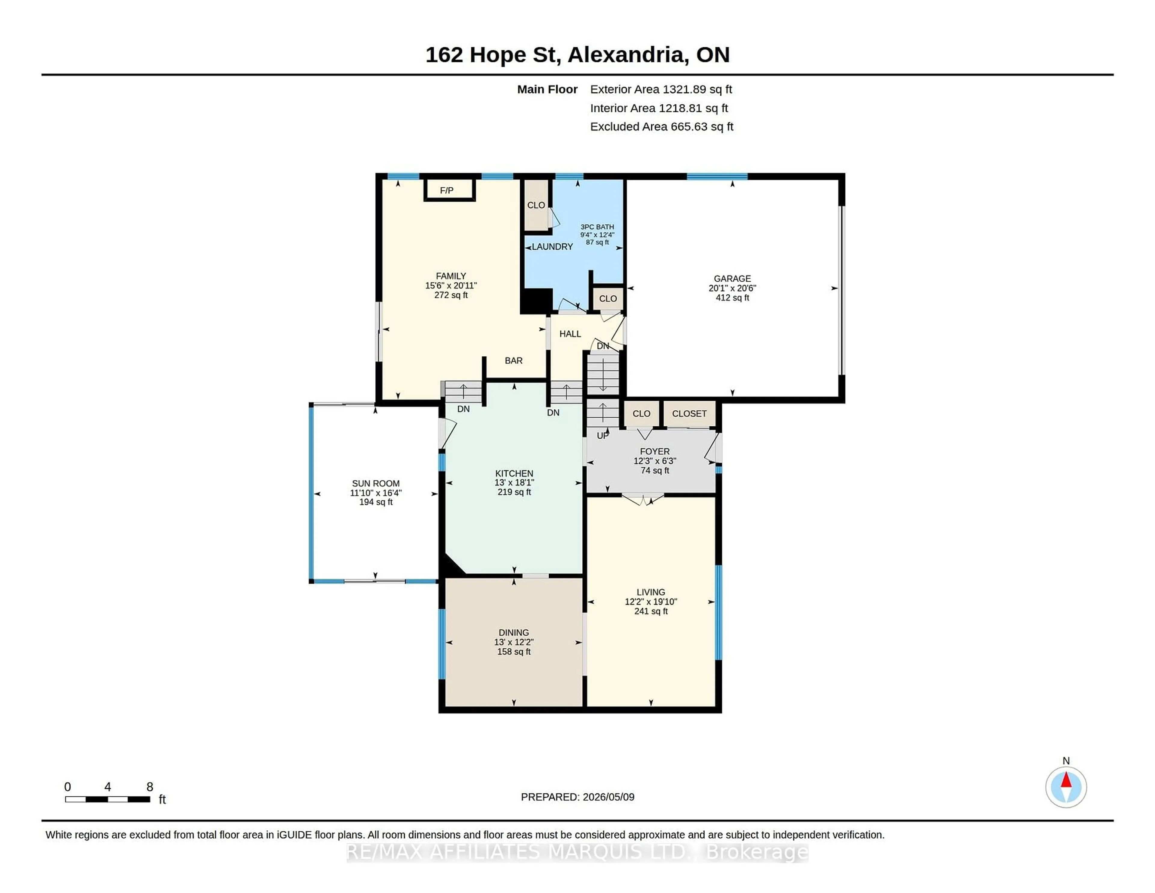 Floor plan for 162 Hope St, North Glengarry Ontario K0C 1A0