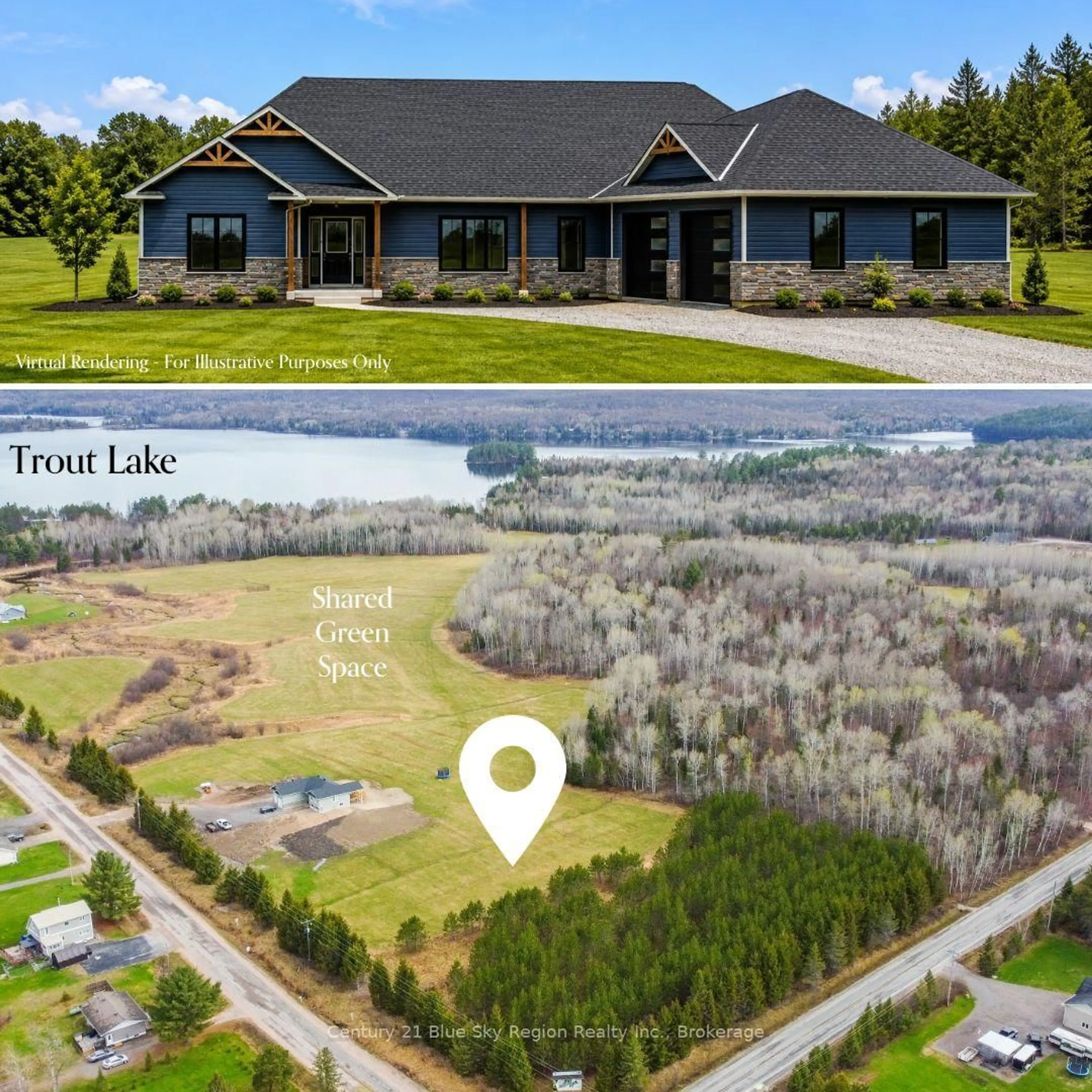 A pic from outside/outdoor area/front of a property/back of a property/a pic from drone, unknown for Lot 2 Centennial, East Ferris Ontario P0H 1K0