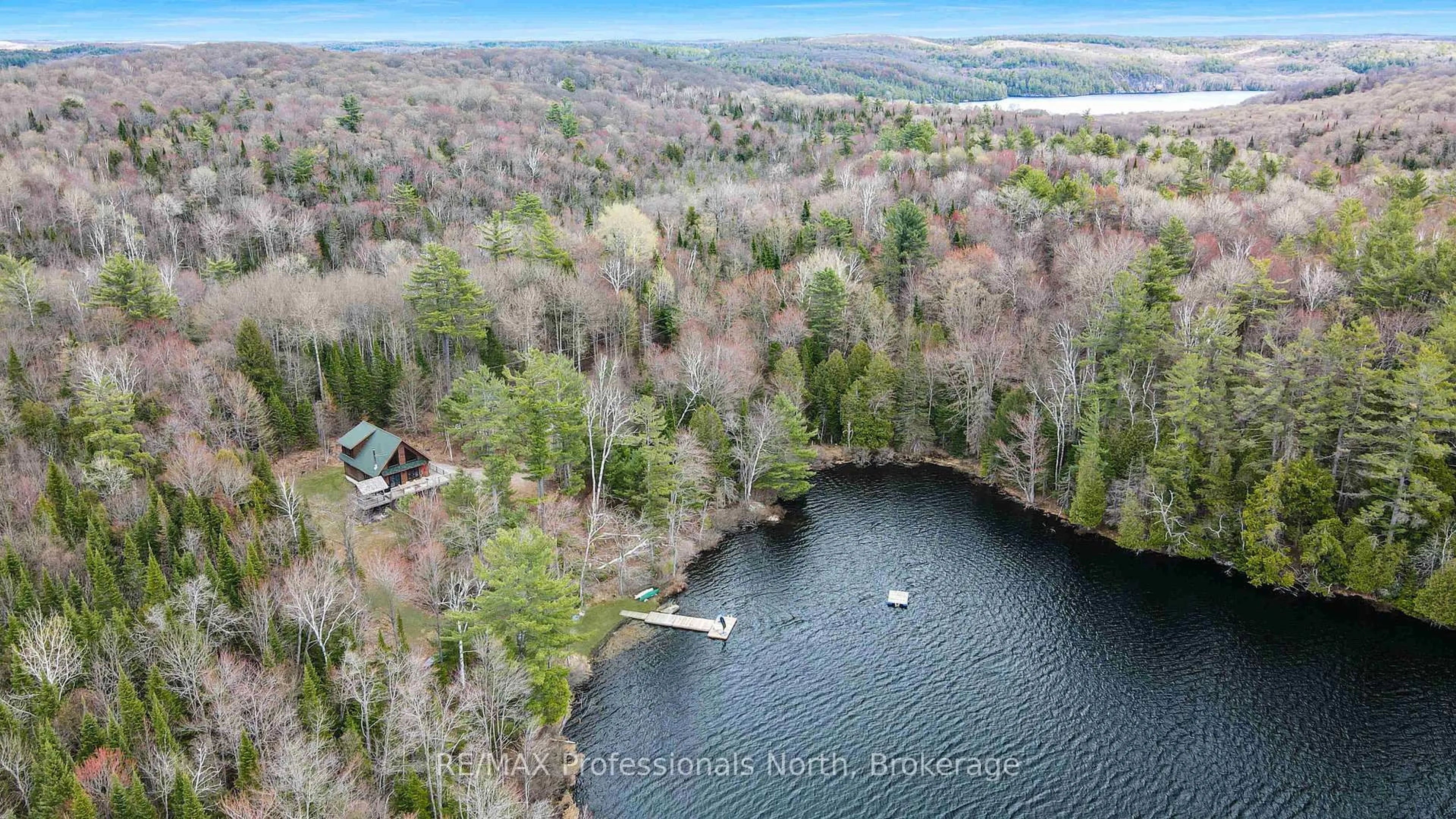 A pic from outside/outdoor area/front of a property/back of a property/a pic from drone, water/lake/river/ocean view for 3047 Harburn Rd, Dysart et al Ontario K0M 1S0