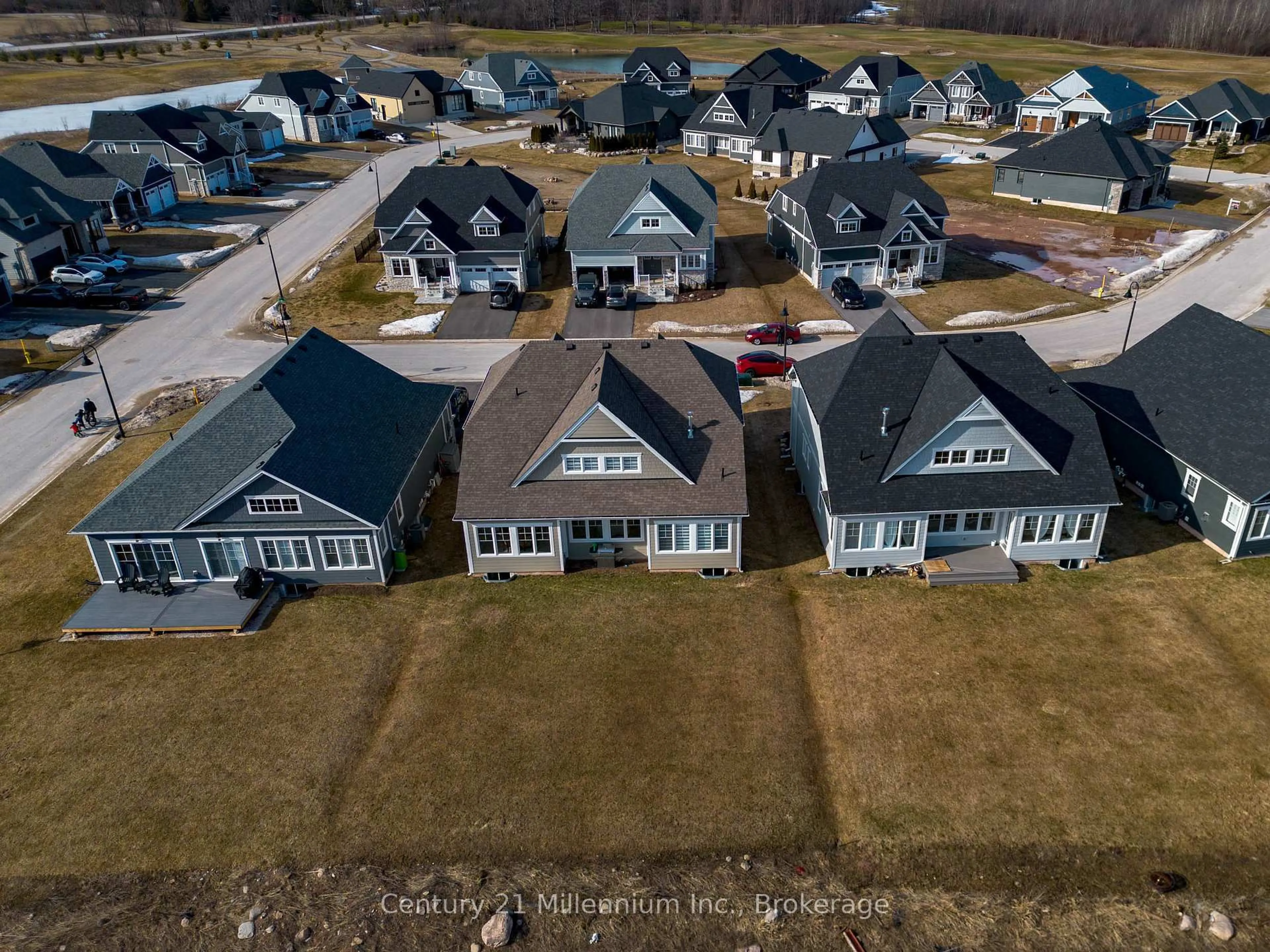 A pic from outside/outdoor area/front of a property/back of a property/a pic from drone, street for 103 Laurens Lane, Georgian Bluffs Ontario N0H 1S0