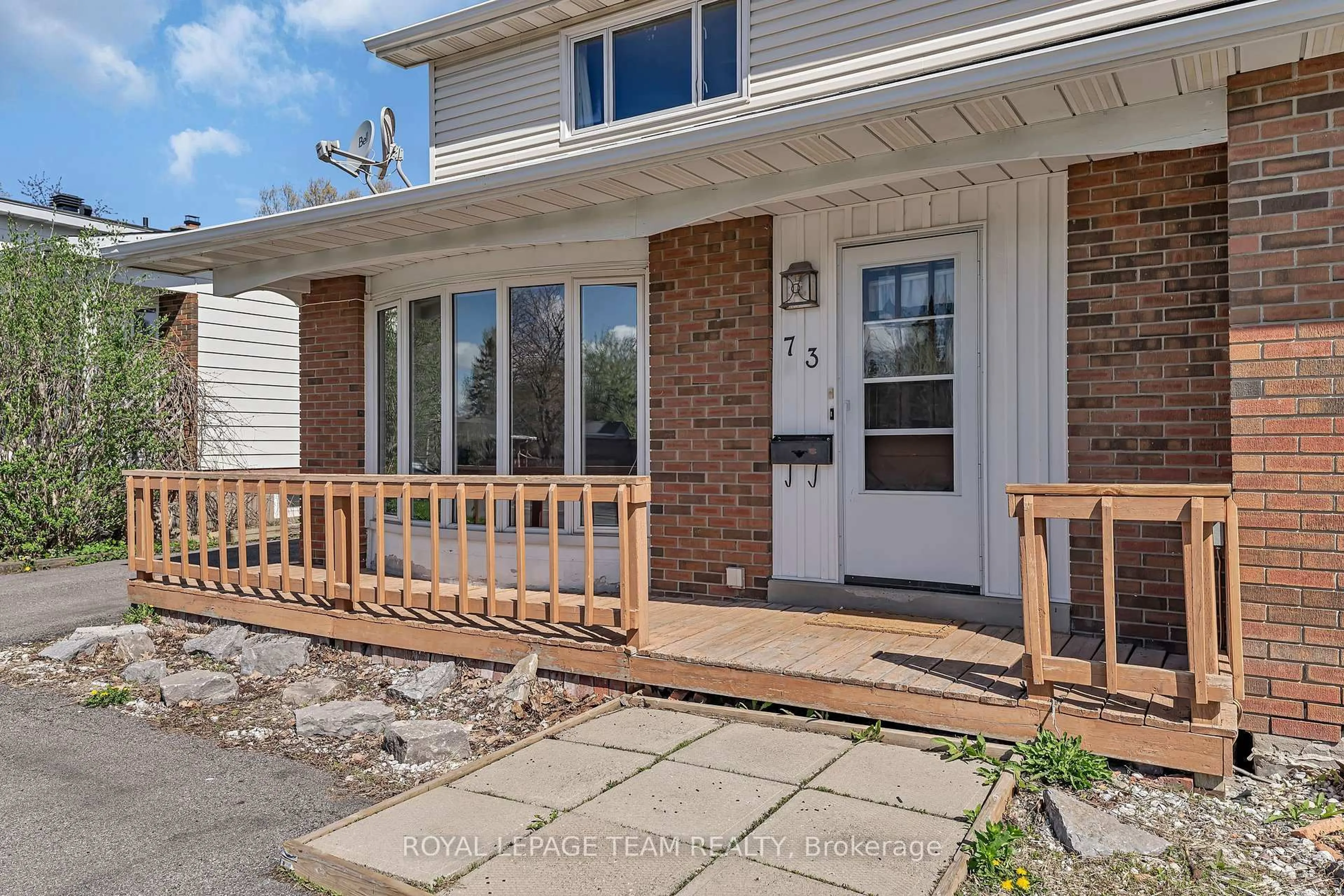 Home with brick exterior material, street for 73 Southpark Dr, Ottawa Ontario K1B 3B5