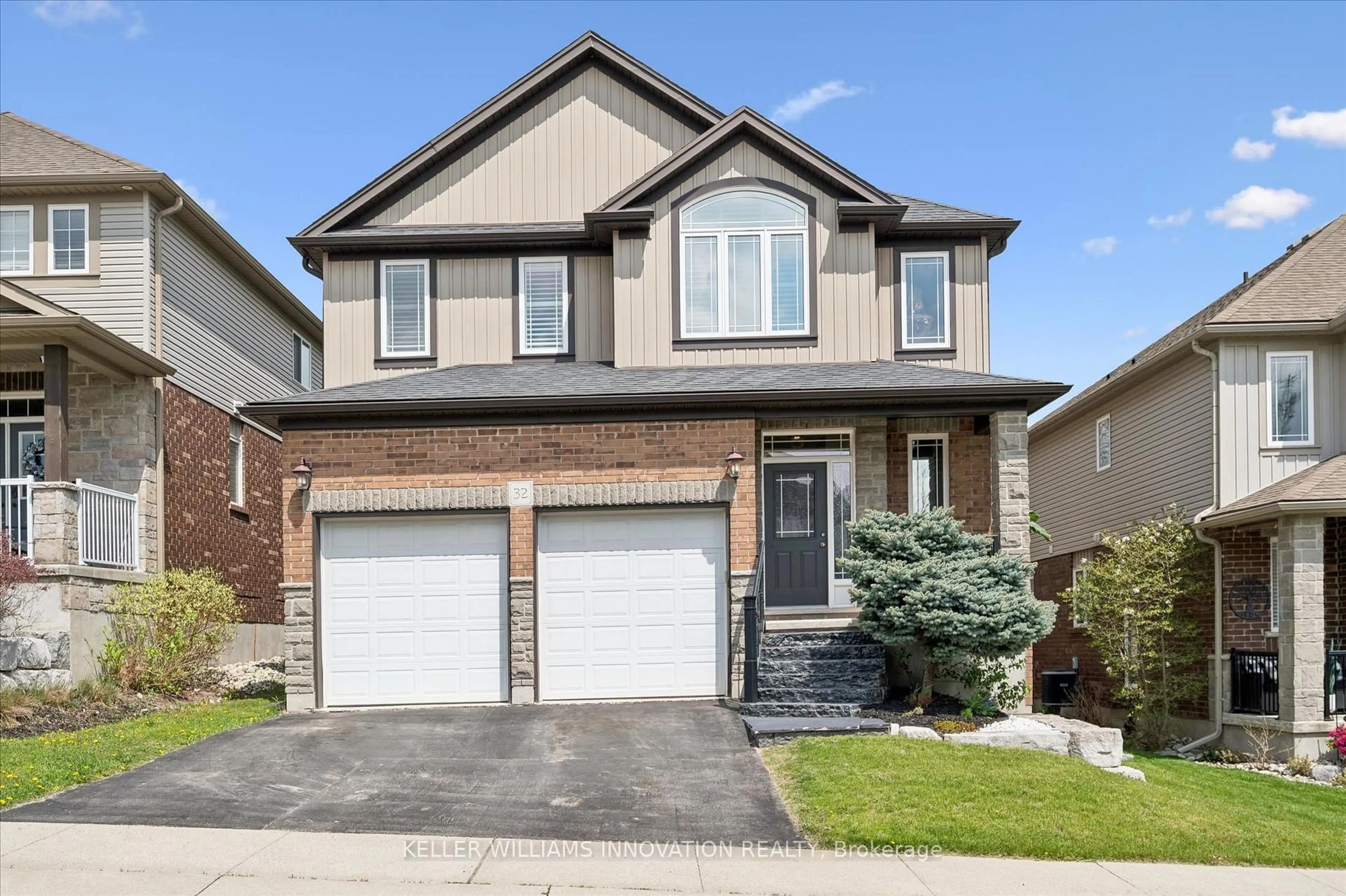 Home with brick exterior material, street for 32 Gouda Pl, Cambridge Ontario N1P 0B1