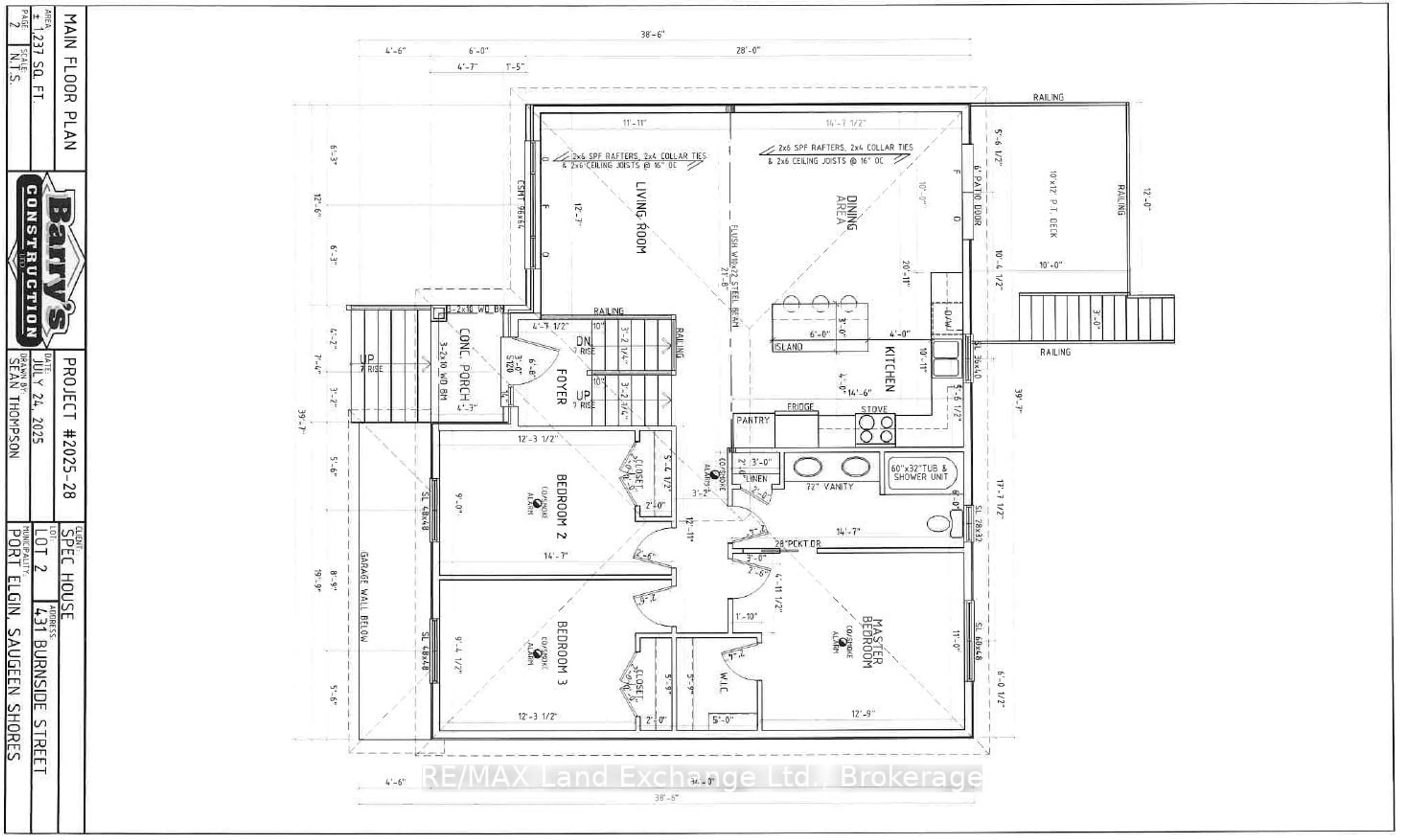 Floor plan for 431 Burnside St, Saugeen Shores Ontario N0H 2C3