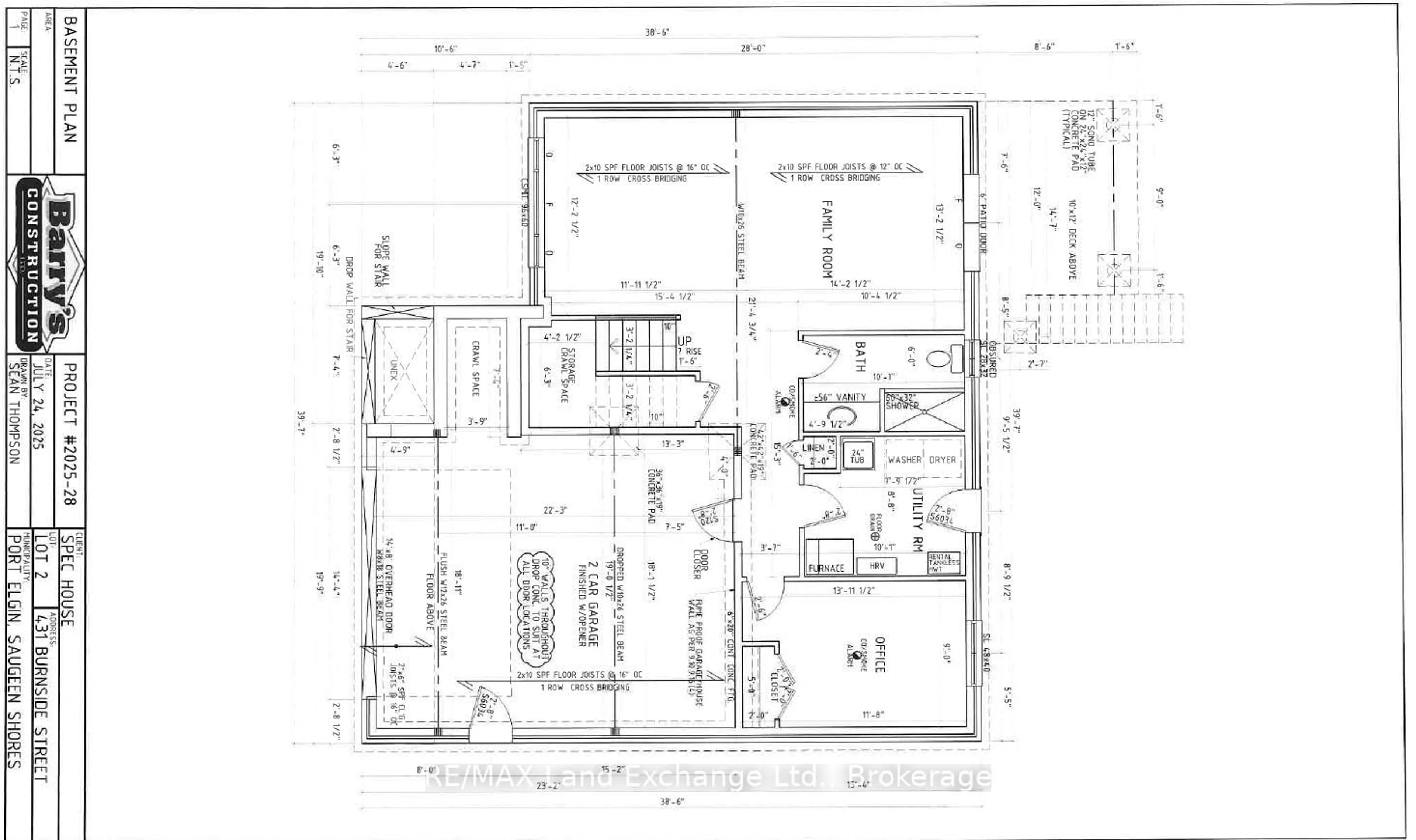 Floor plan for 431 Burnside St, Saugeen Shores Ontario N0H 2C3