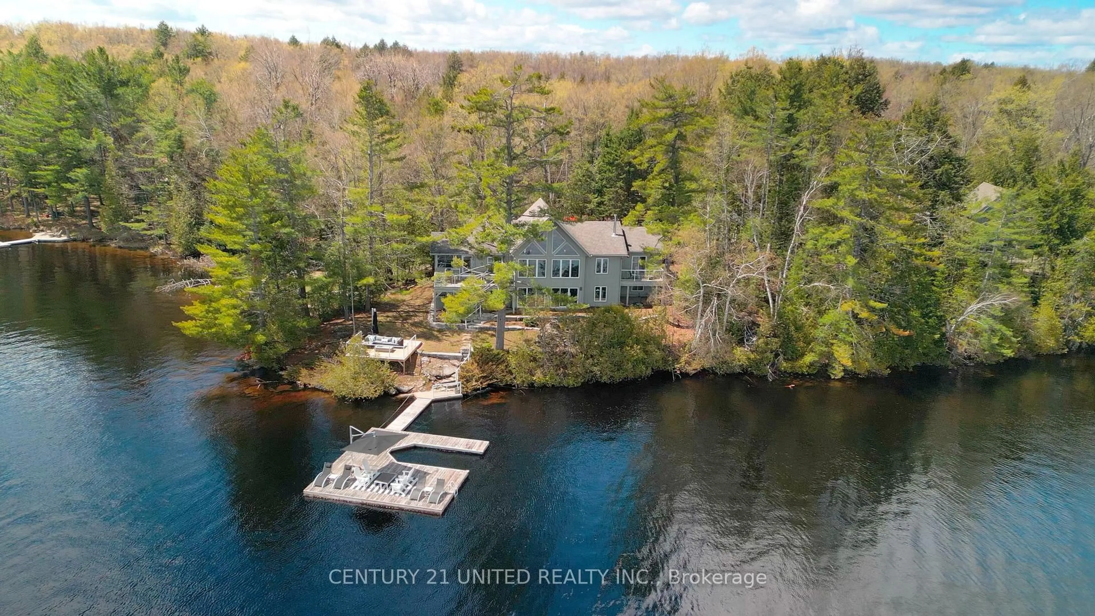 A pic from outside/outdoor area/front of a property/back of a property/a pic from drone, water/lake/river/ocean view for 3632 County Road 507, Trent Lakes Ontario K0L 1J0