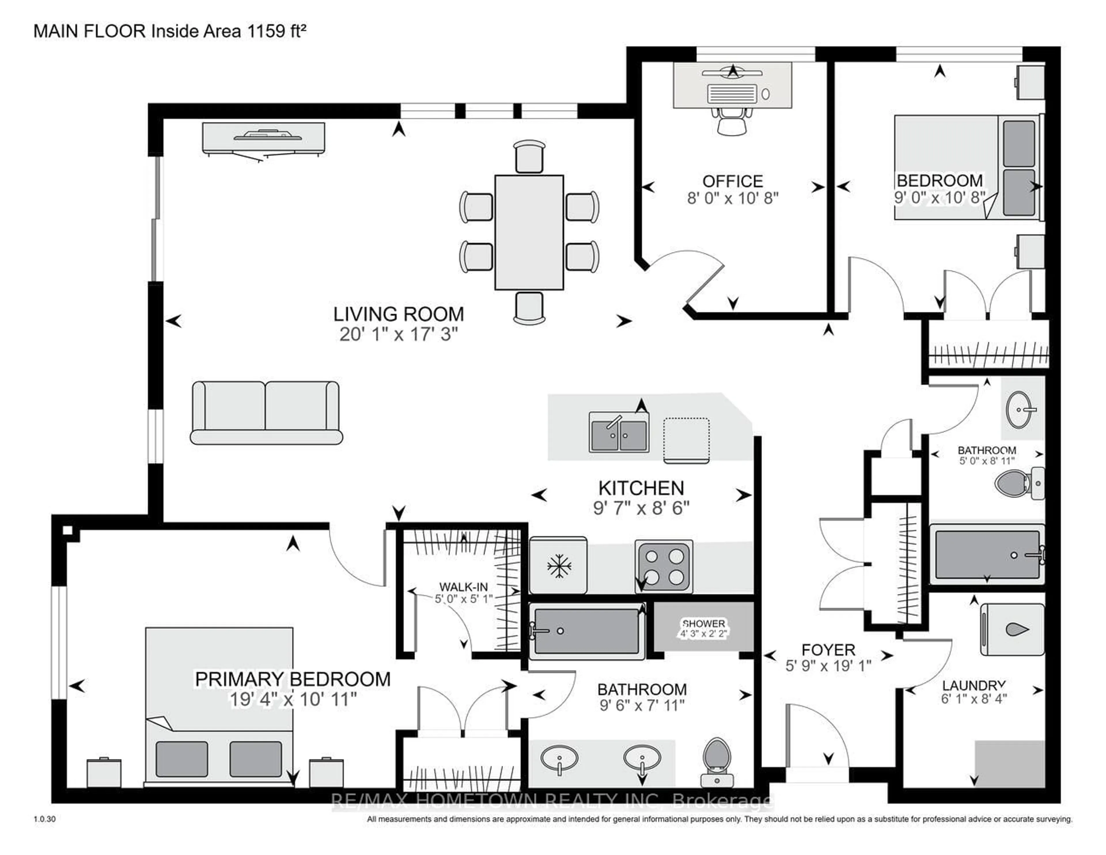 Floor plan for 1109 Millwood Ave #101, Brockville Ontario K6V 0C7