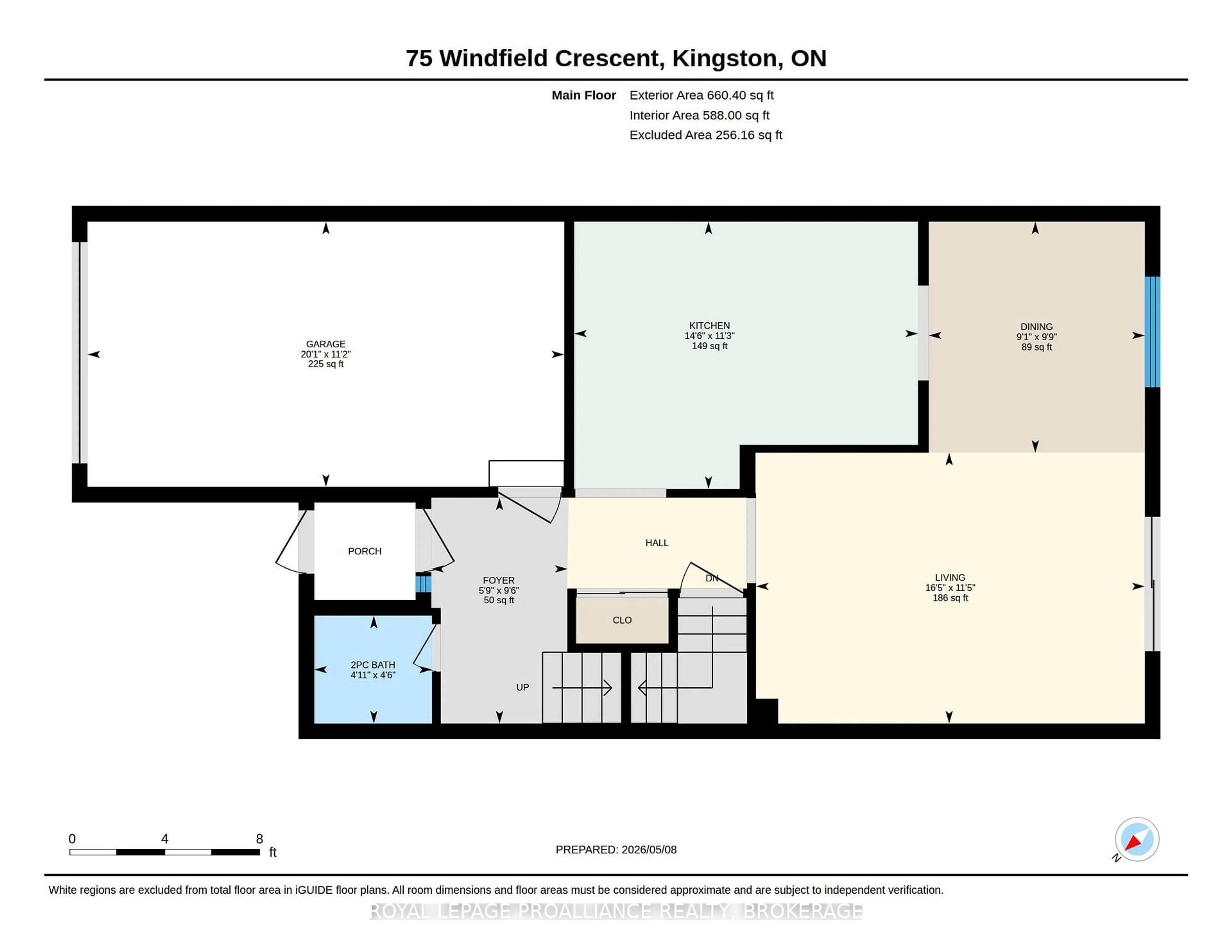 Floor plan for 75 Windfield Cres, Kingston Ontario K7K 6G6
