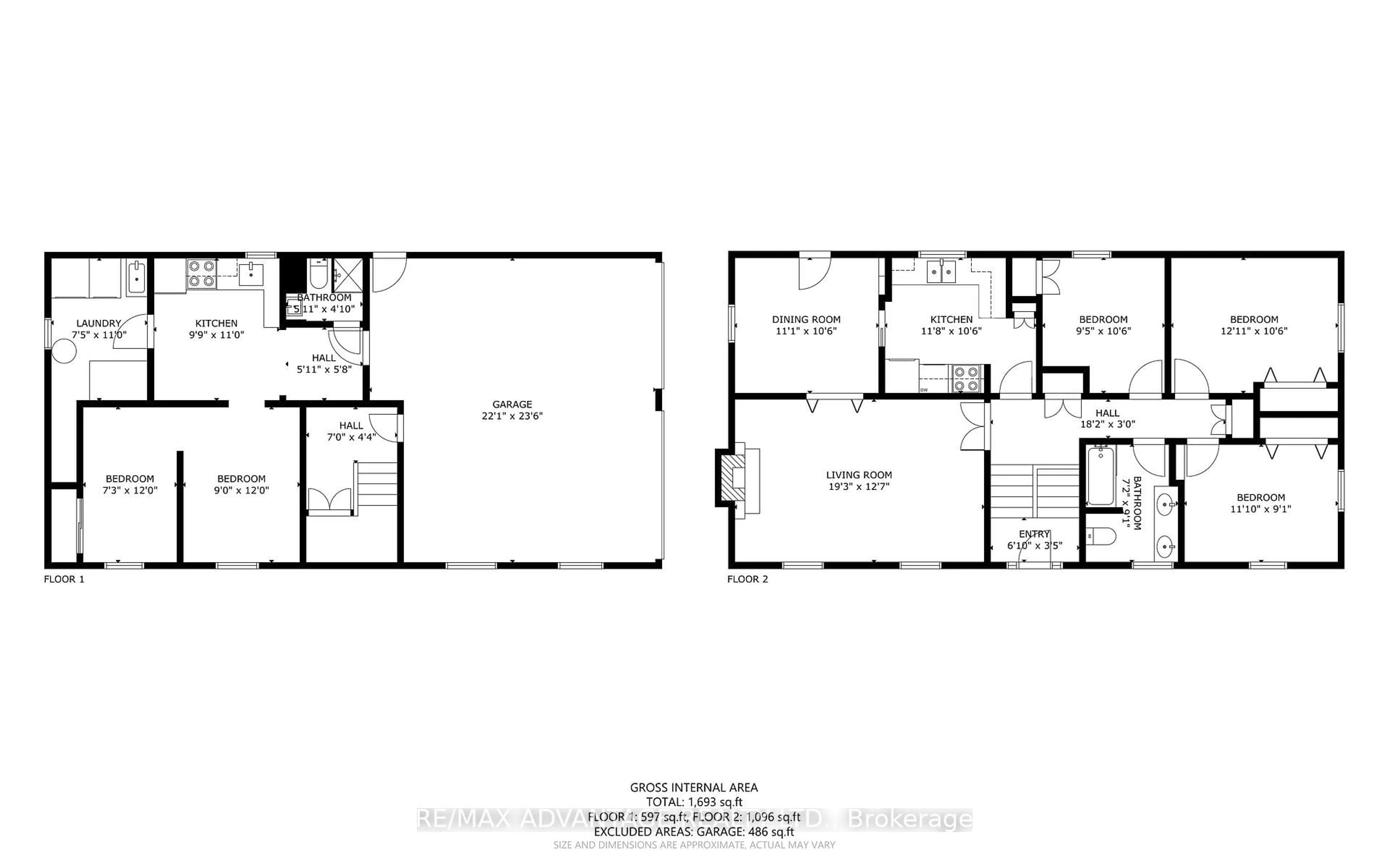 Floor plan for 485 Chiddington Ave, London South Ontario N6C 2W1