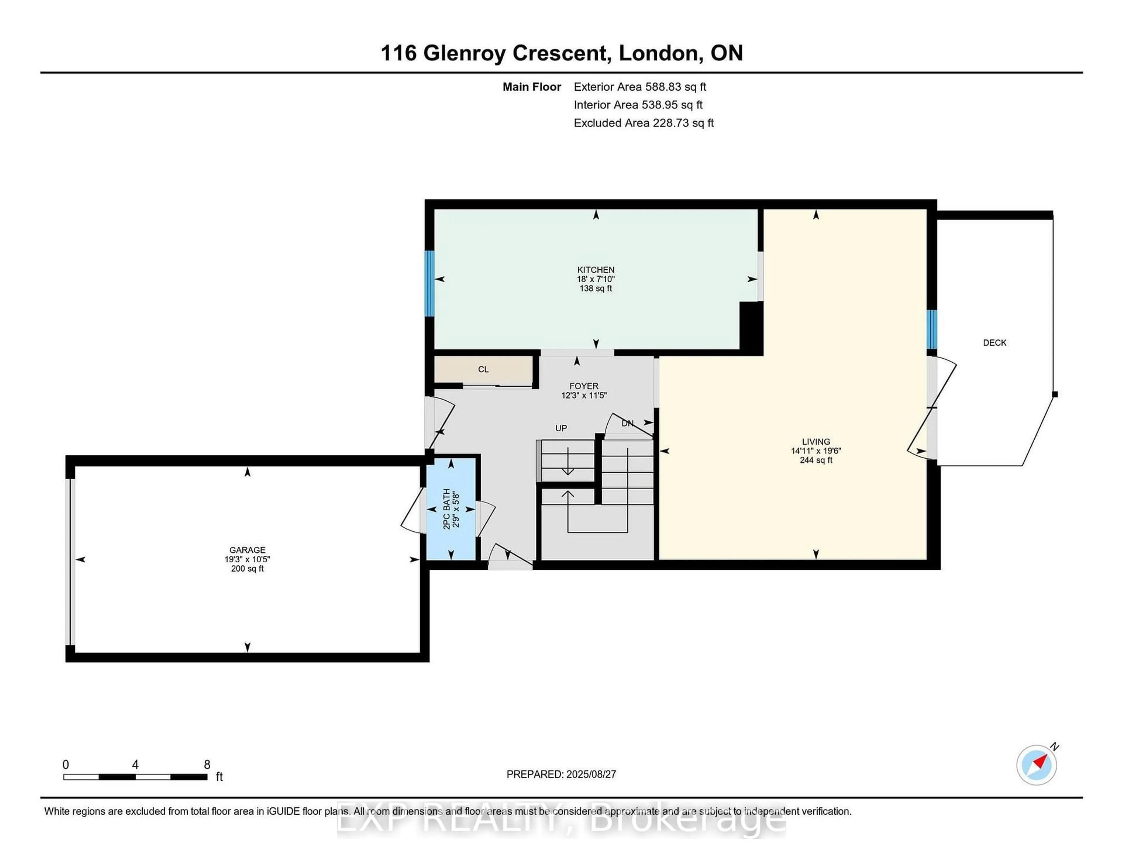 Floor plan for 116 Glenroy Cres, London South Ontario N5Z 4H7