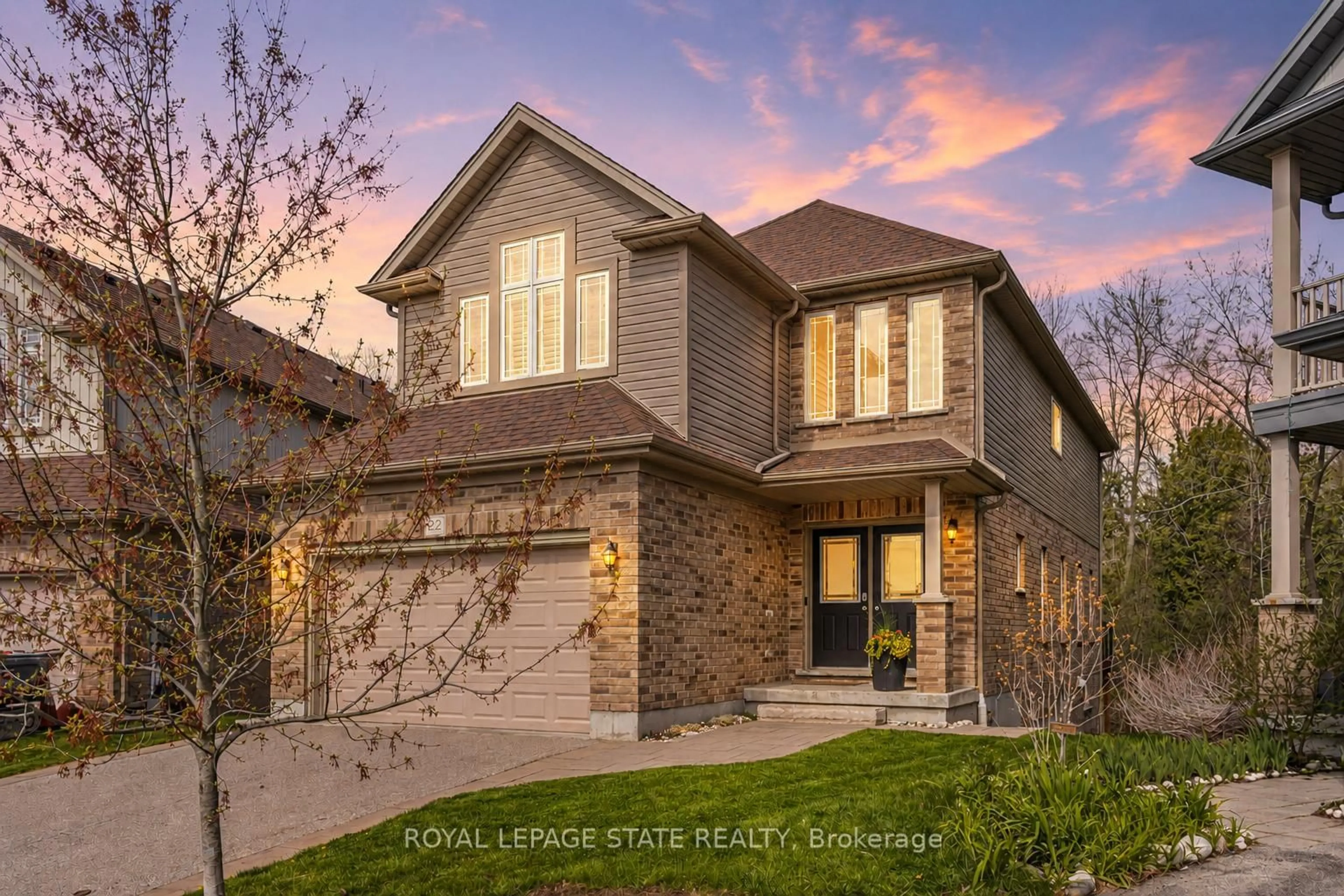 Home with brick exterior material, street for 22 Rooke Crt, Guelph Ontario N1K 0B8