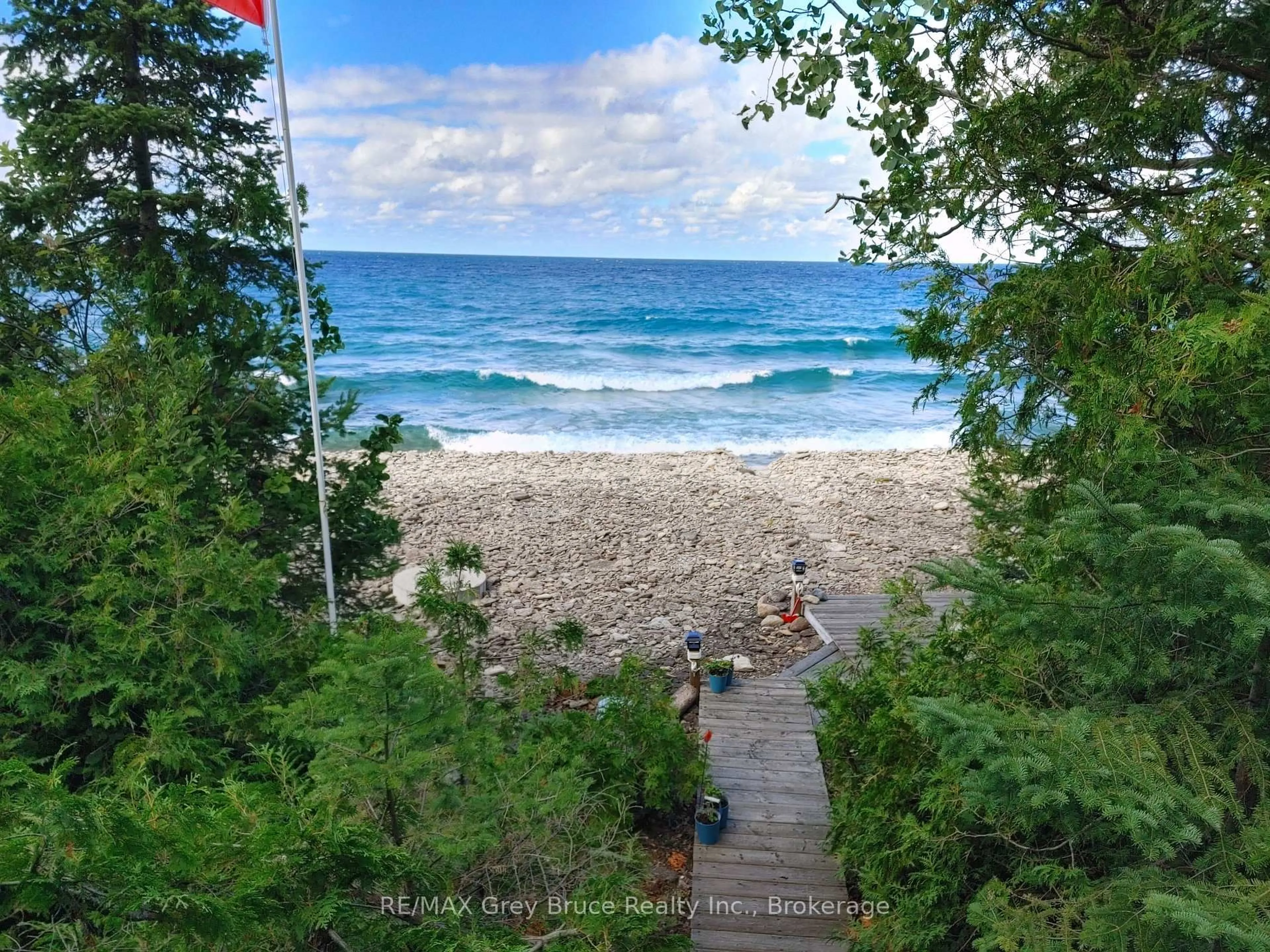 A pic from outside/outdoor area/front of a property/back of a property/a pic from drone, water/lake/river/ocean view for 287 Rush Cove Rd, Northern Bruce Peninsula Ontario N0H 1W0