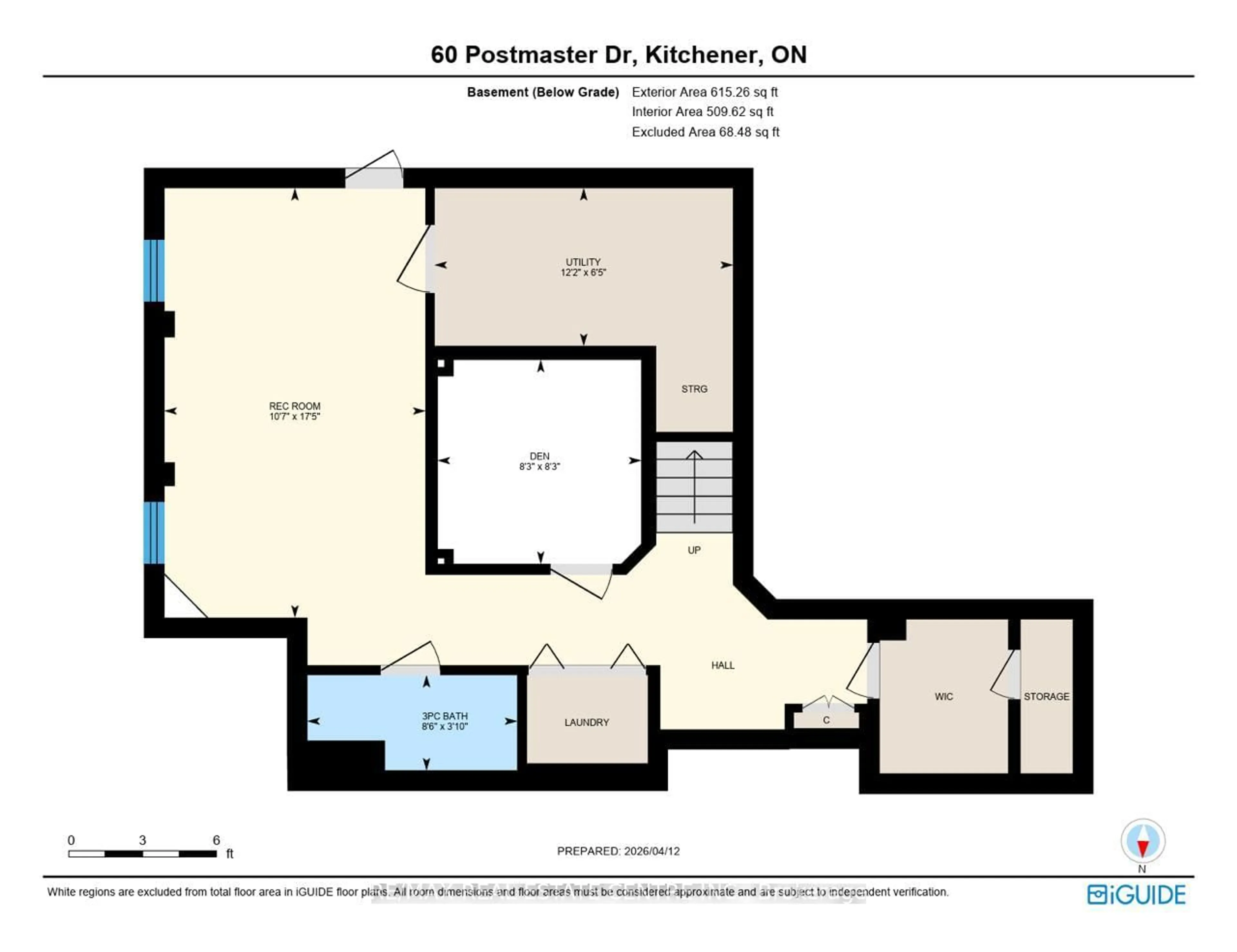 Floor plan for 60 Postmaster Dr, Kitchener Ontario N2R 0J2