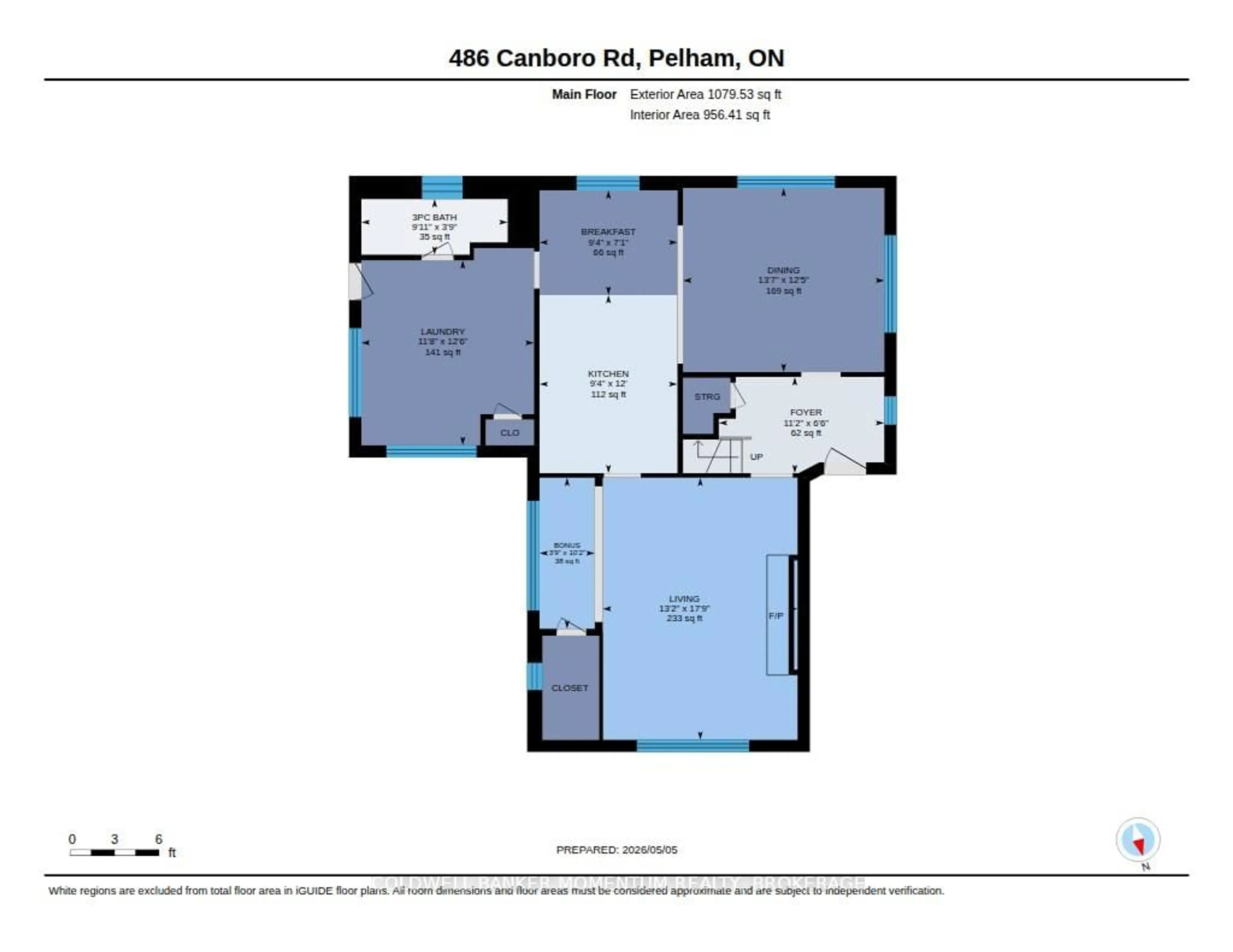 Floor plan for 486 Canboro Rd, Pelham Ontario L0S 1C0
