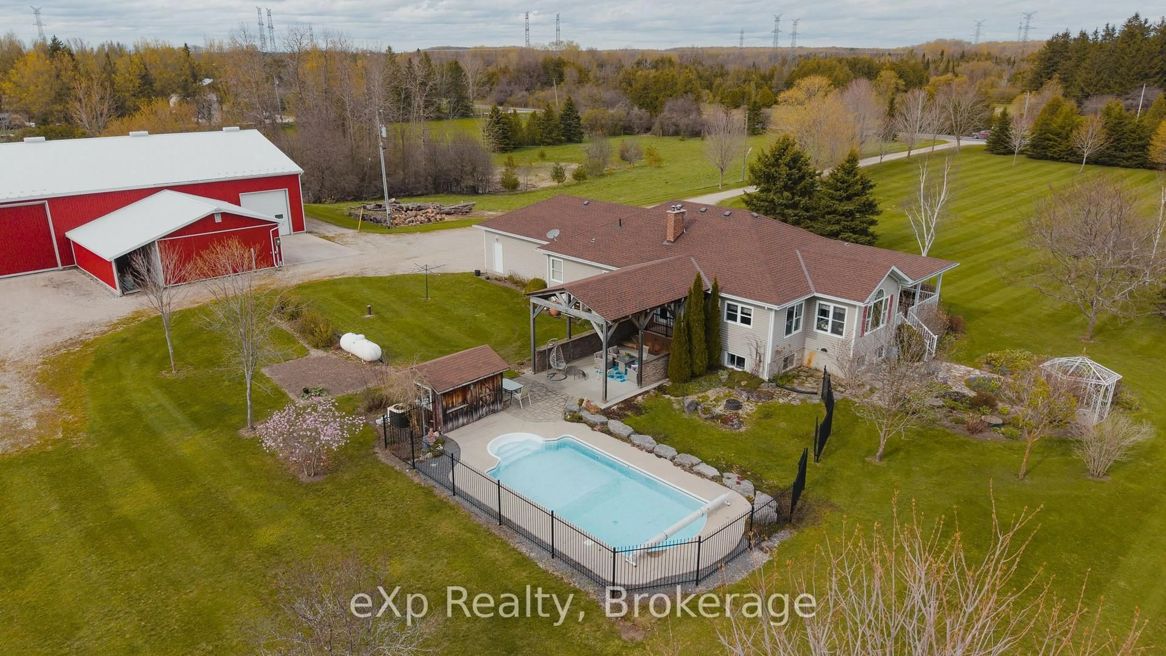 A pic from outside/outdoor area/front of a property/back of a property/a pic from drone, water/lake/river/ocean view for 392492 Southgate Sideroad 39, Southgate Ontario N0G 2A0