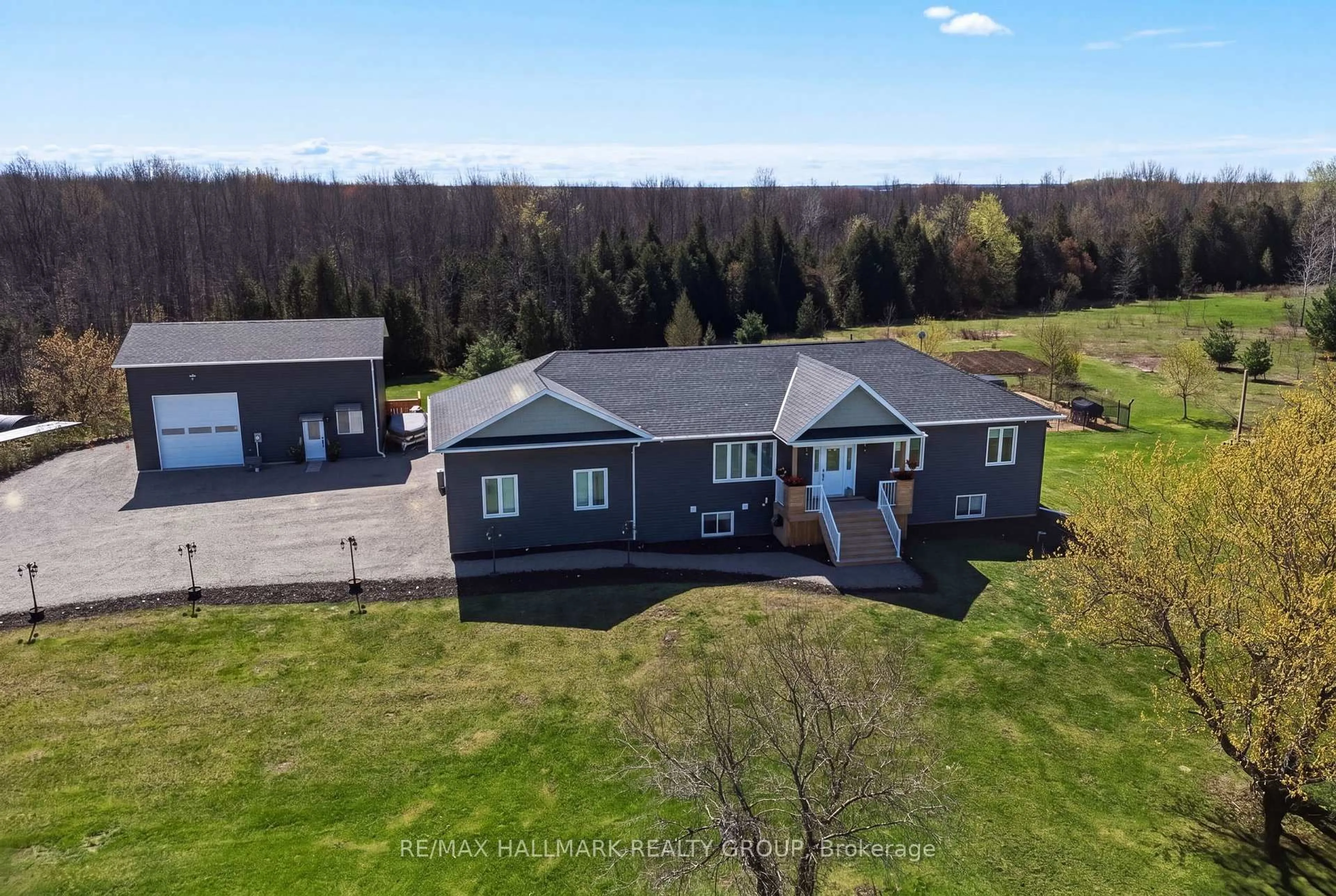 A pic from outside/outdoor area/front of a property/back of a property/a pic from drone, unknown for 107 Hard Island Rd, Athens Ontario K0E 1B0
