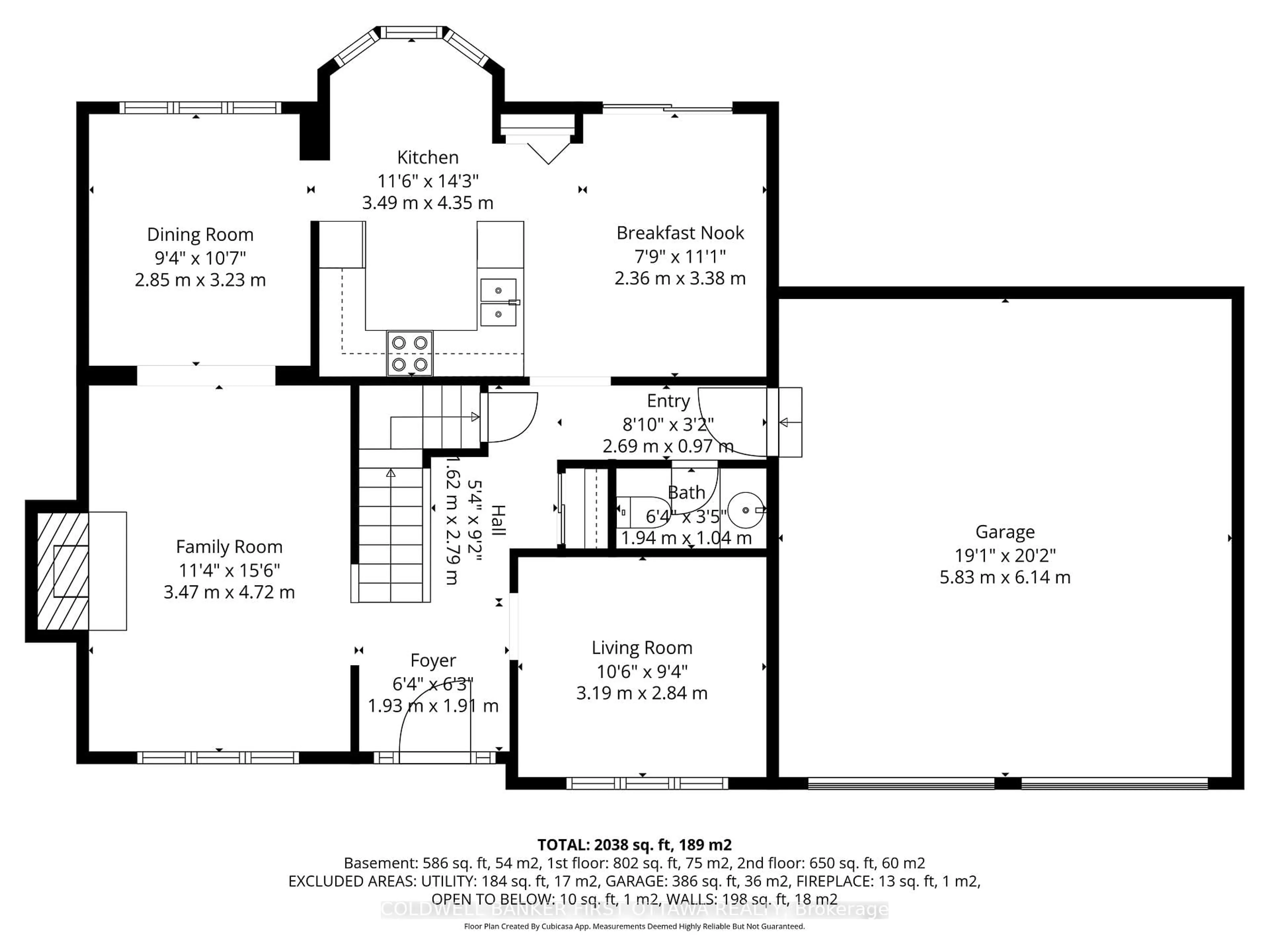 Floor plan for 390 Cloverheath Cres, Ottawa Ontario K1E 2R8