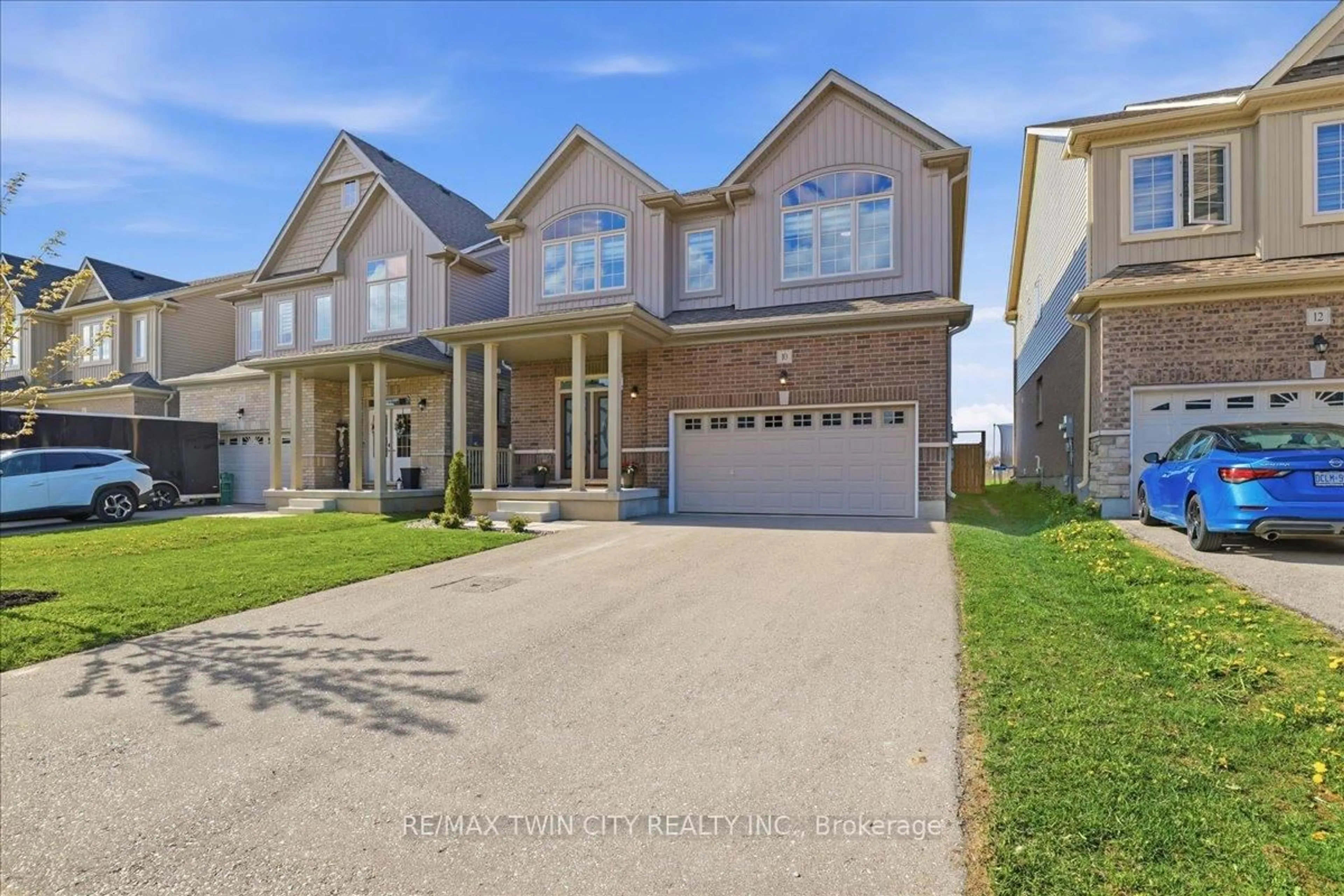 Home with brick exterior material, street for 10 Gourlay Farm Lane, North Dumfries Ontario N0B 1E0