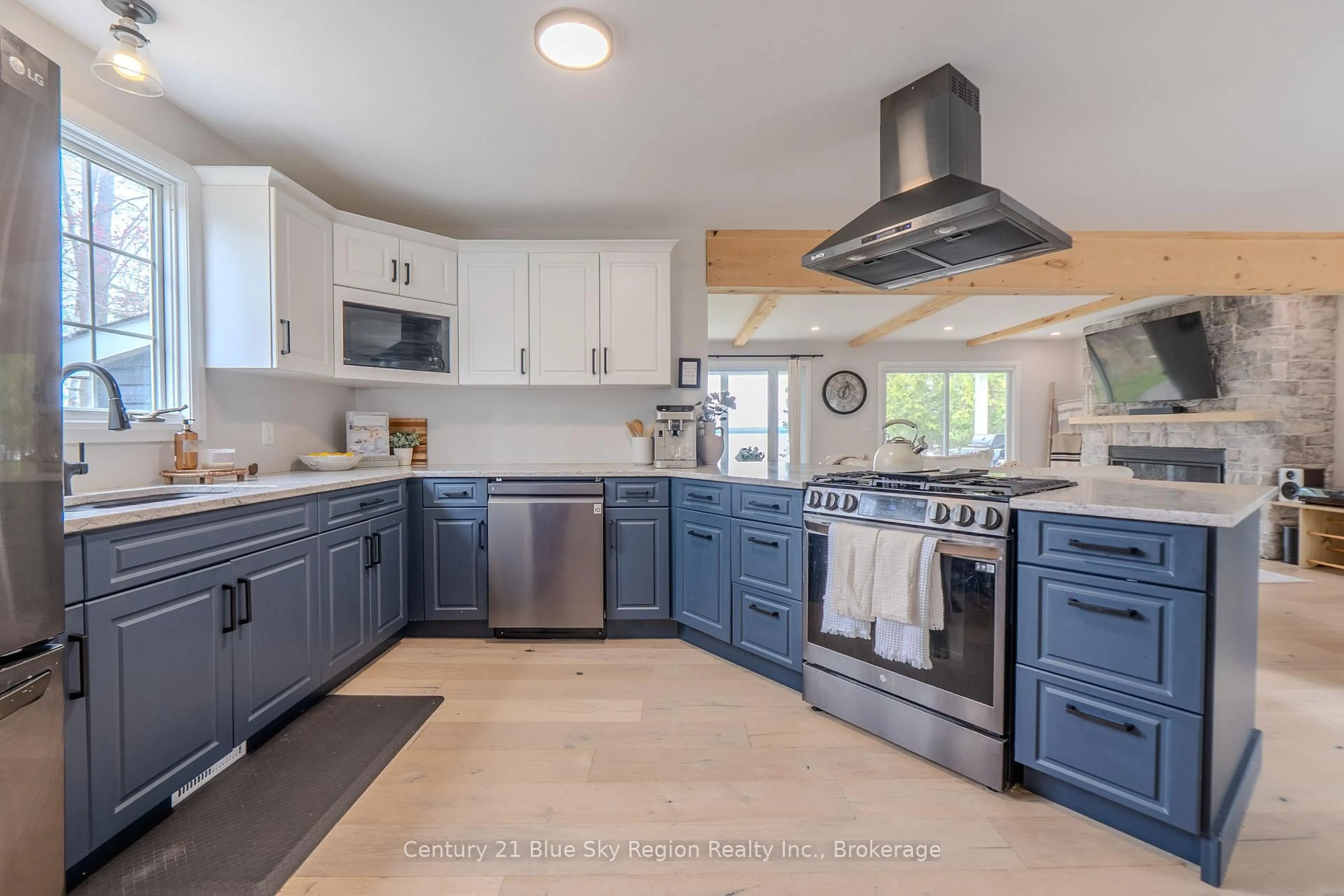 Open concept kitchen, ceramic/tile floor for 64 Ninovan Rd, Callander Ontario P1B 8Z4