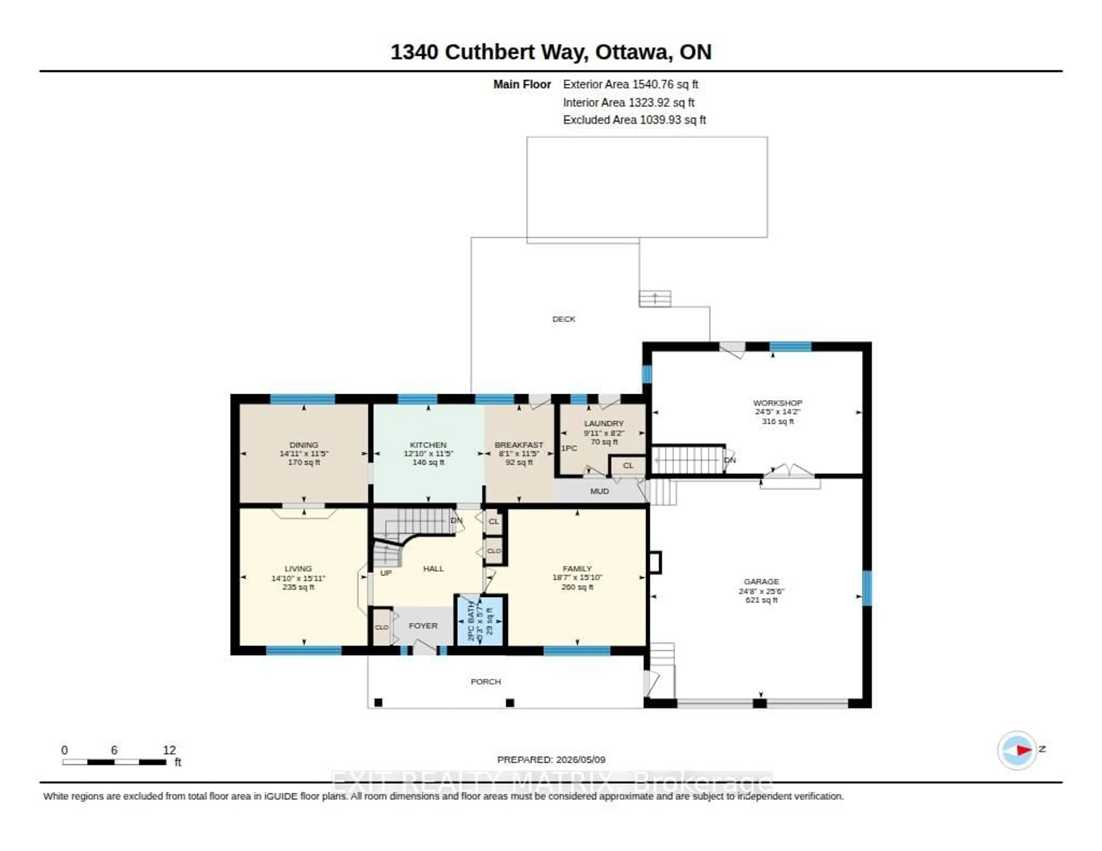 Floor plan for 1340 Cuthbert Way, Greely Ontario K4P 1A4