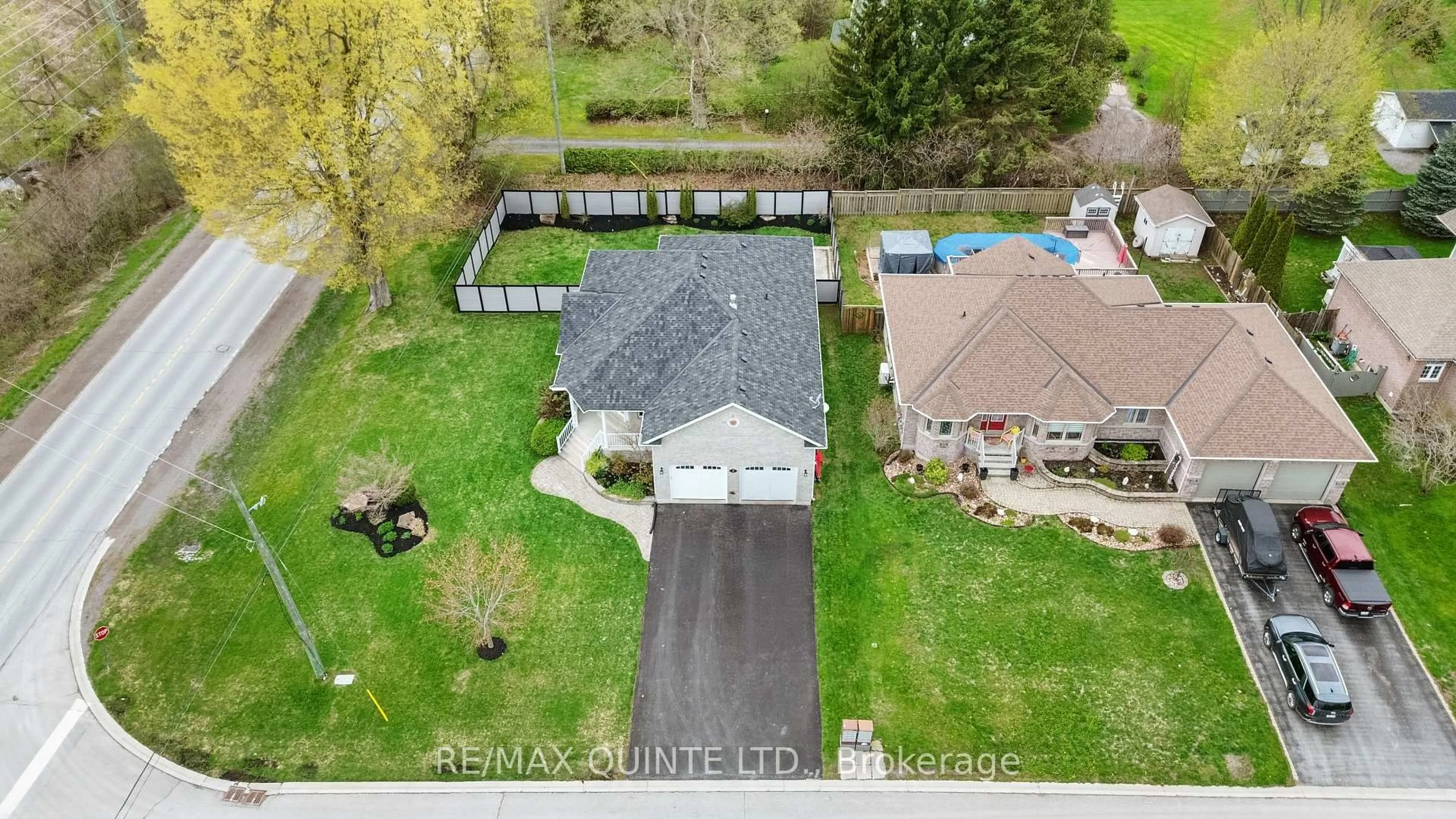 A pic from outside/outdoor area/front of a property/back of a property/a pic from drone, water/lake/river/ocean view for 2 Applecrest Lane, Ingleside Ontario K8V 5P4