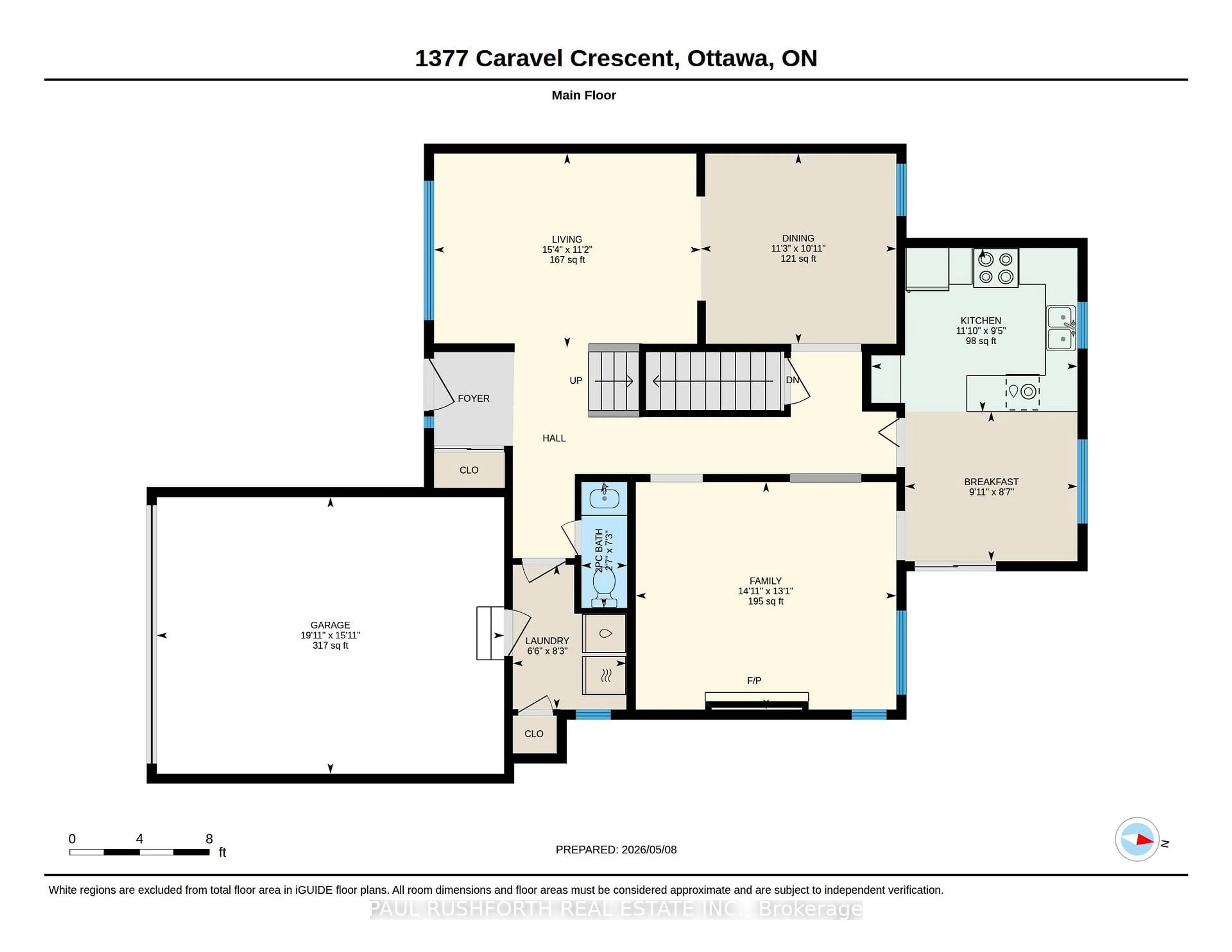 Floor plan for 1377 Caravel Cres, Ottawa Ontario K1E 3X4