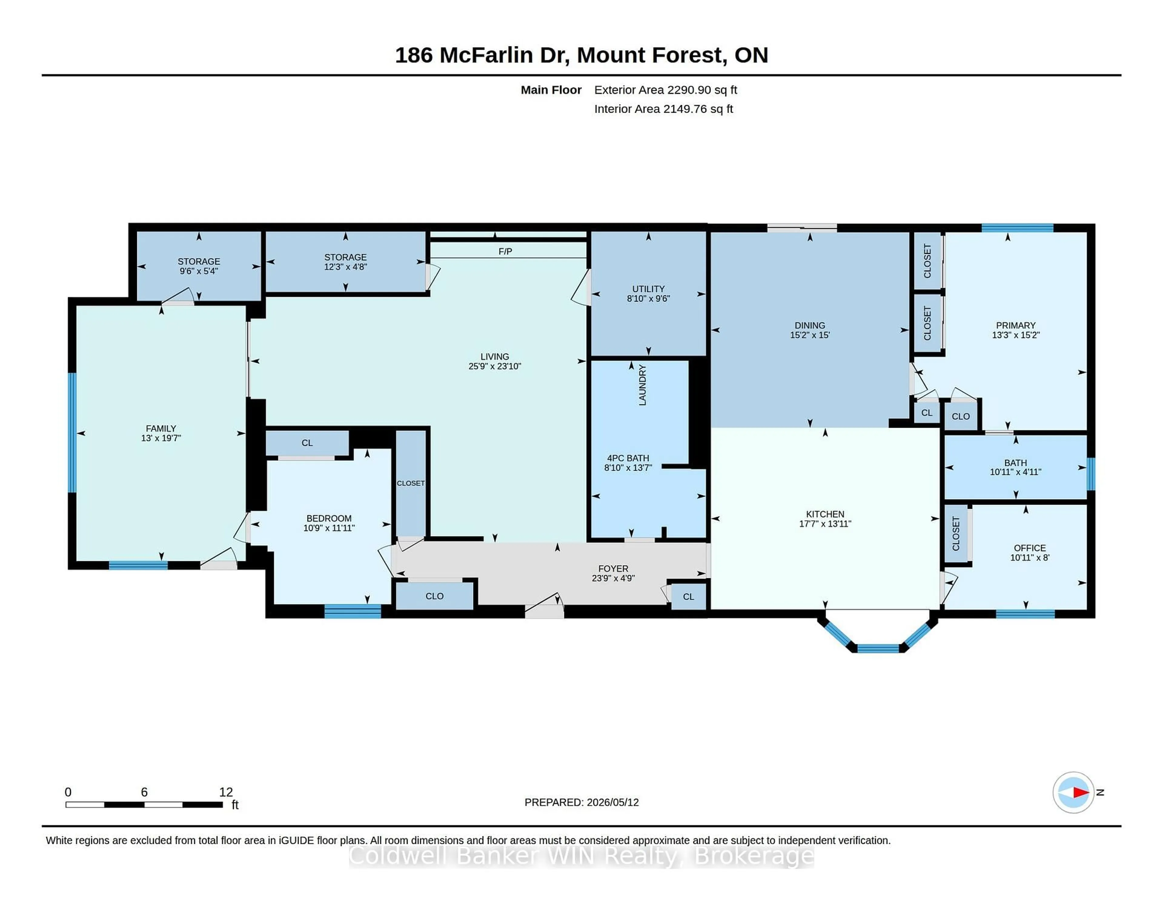 Floor plan for 186 Mcfarlin Dr, West Grey Ontario N0G 2L0