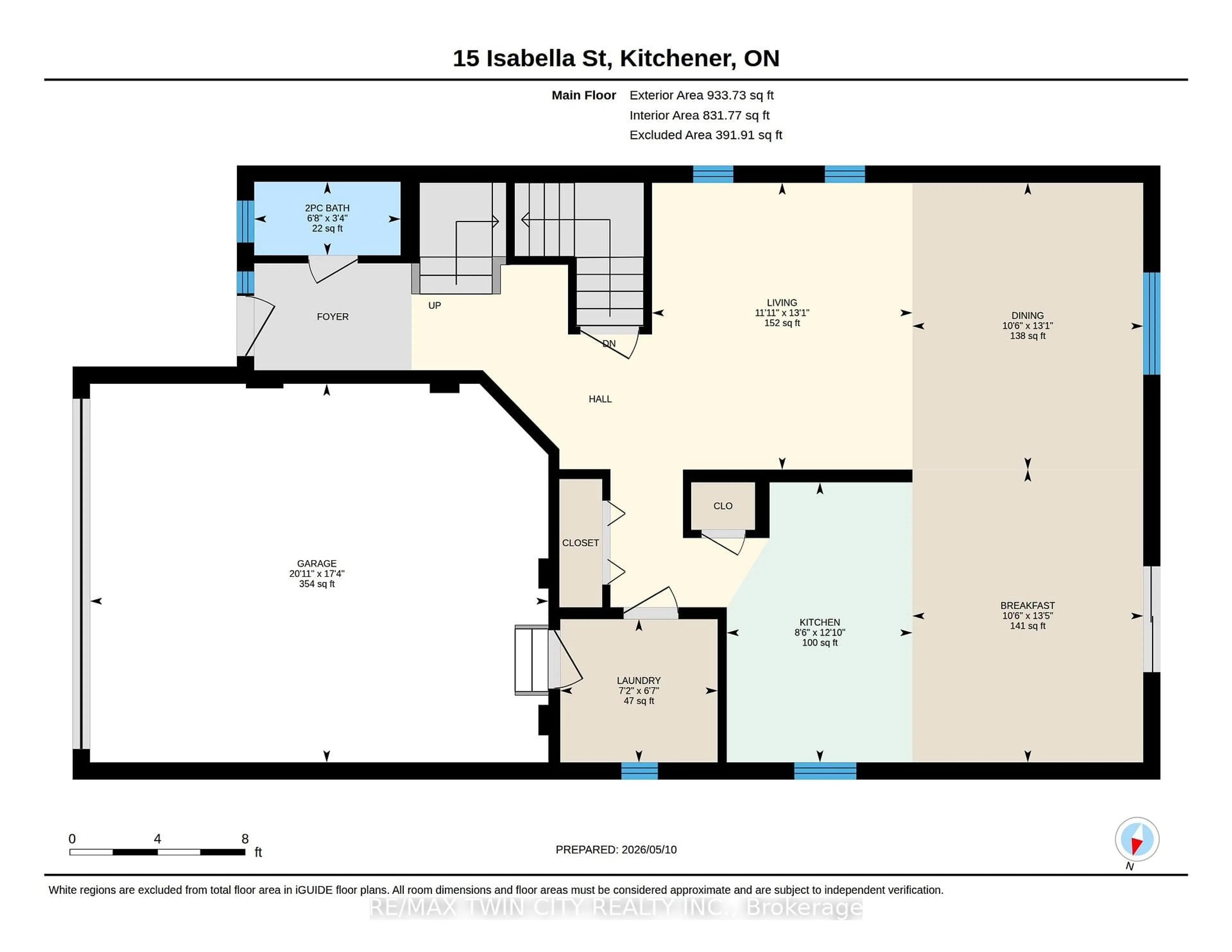 Floor plan for 15 Isabella St, Kitchener Ontario N2E 4J9