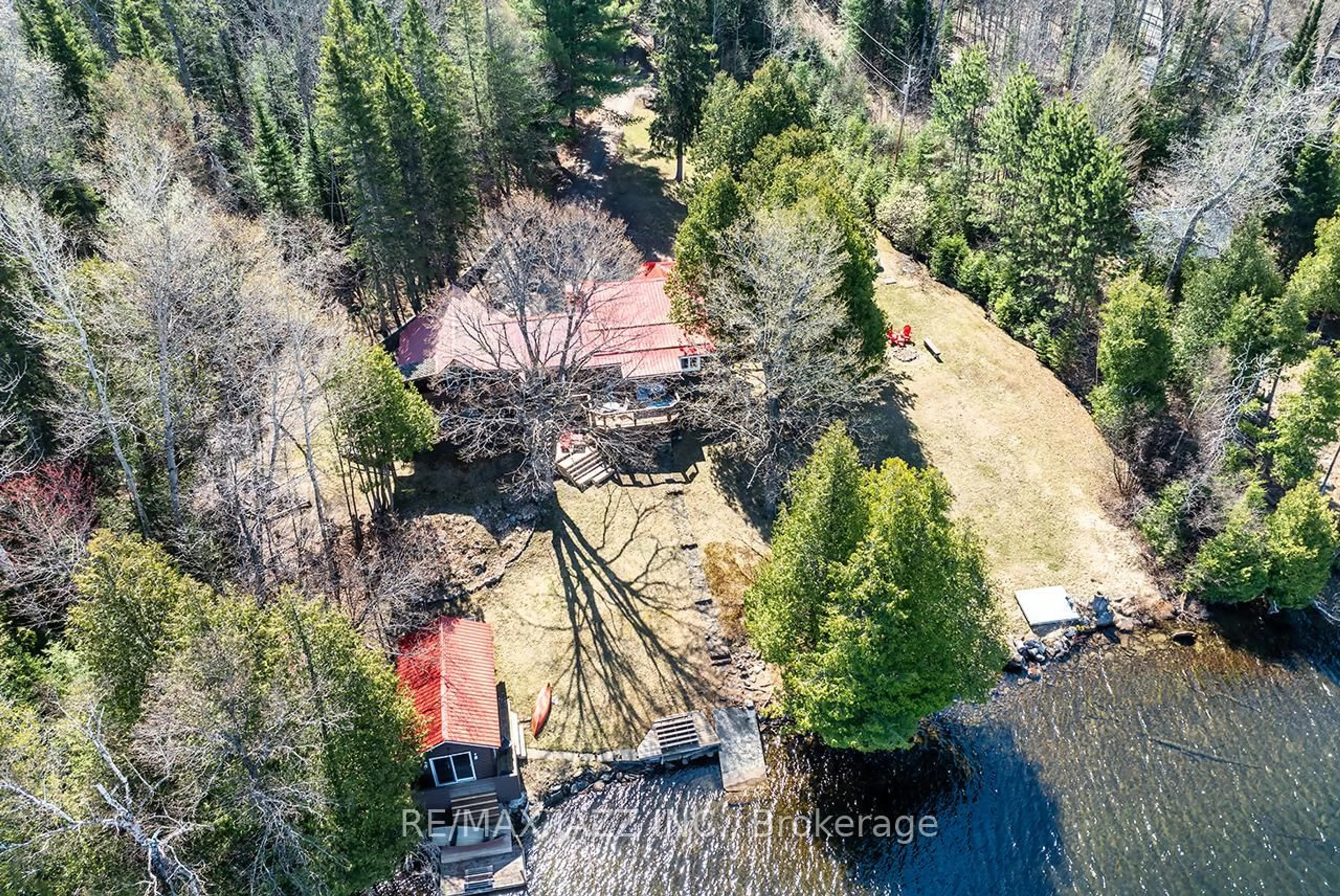 A pic from outside/outdoor area/front of a property/back of a property/a pic from drone, forest/trees view for 37343 Highway 62, Maynooth Ontario K0L 2S0