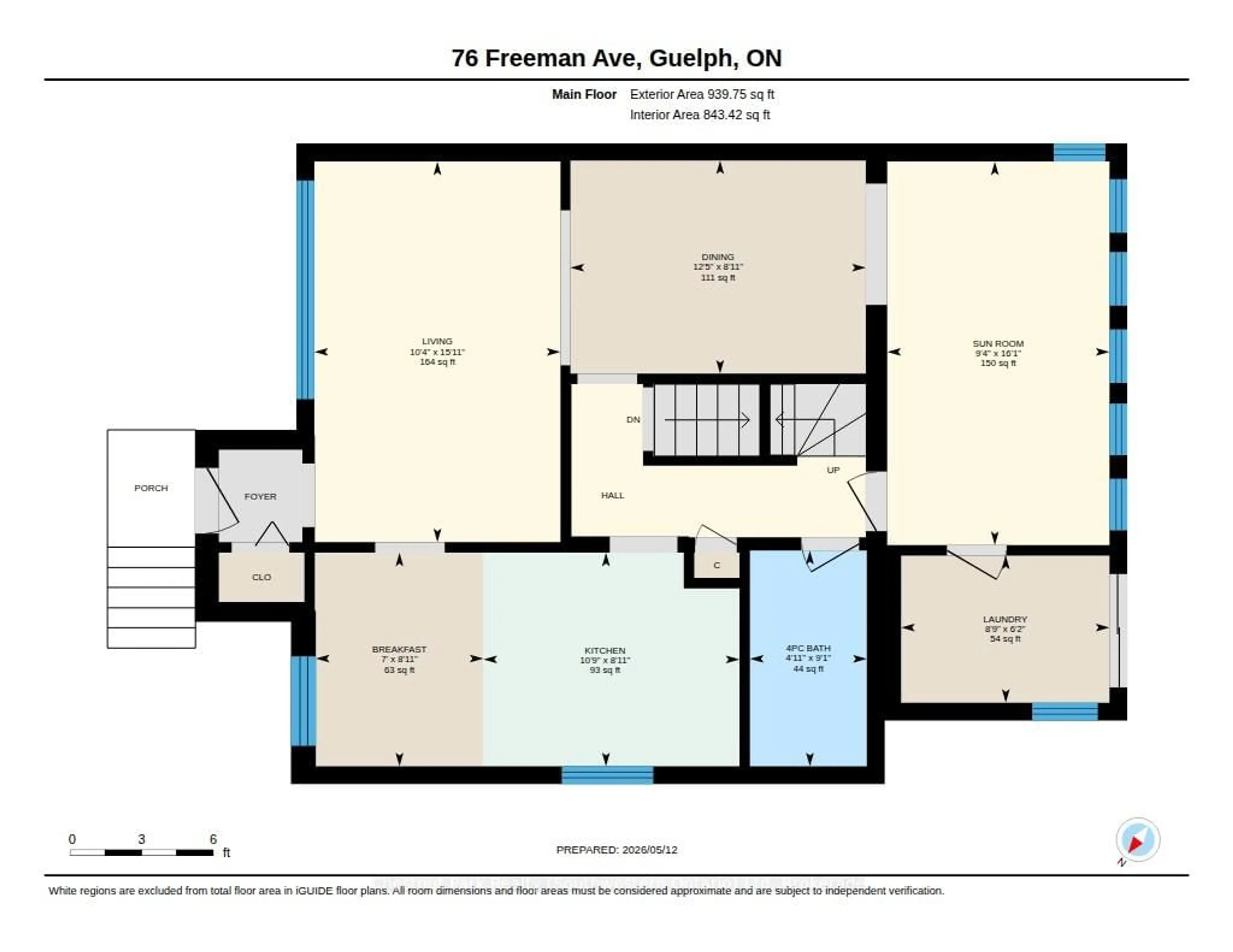 Floor plan for 76 Freeman Ave, Guelph Ontario N1H 4T3