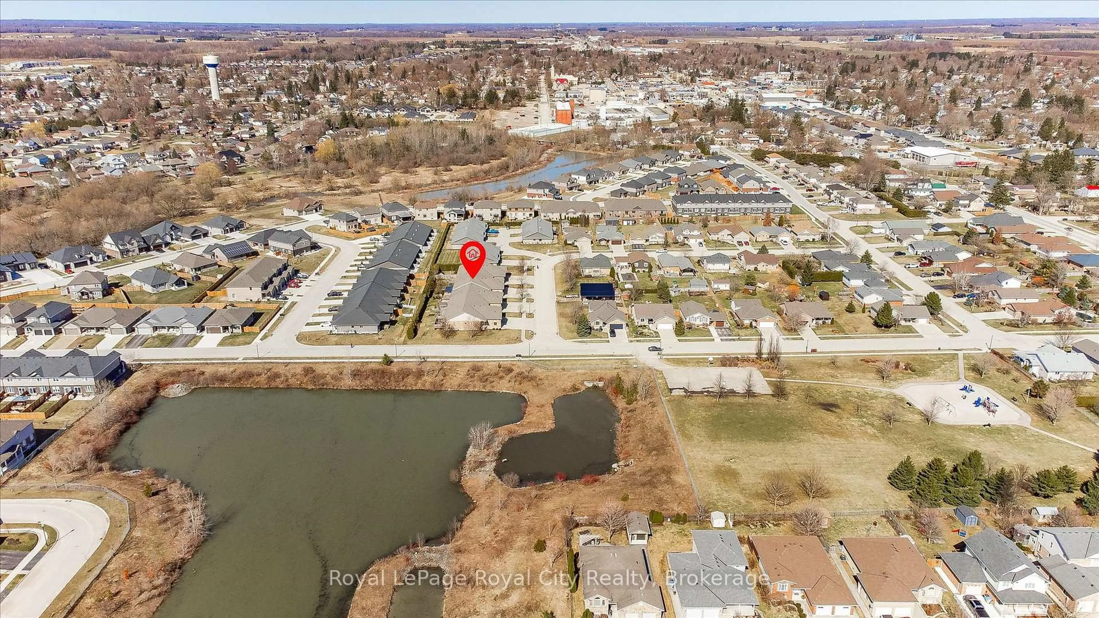 A pic from outside/outdoor area/front of a property/back of a property/a pic from drone, water/lake/river/ocean view for 291 Bamford Dr, North Perth Ontario N4W 3V2