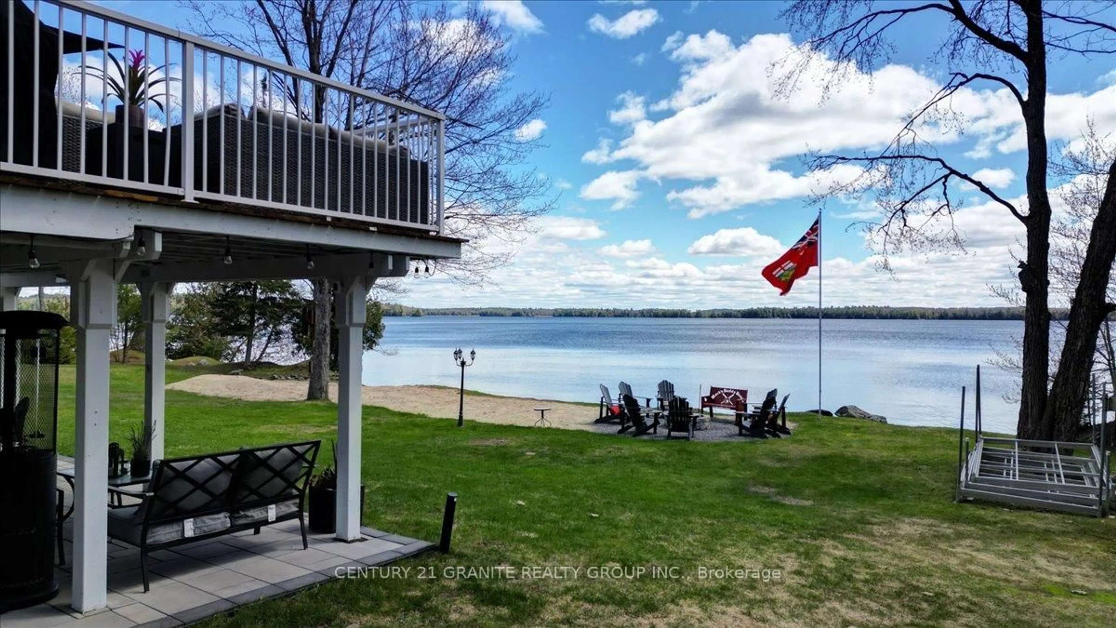Patio, water/lake/river/ocean view for 1012 Black Rd, Arden Ontario K0H 1B0