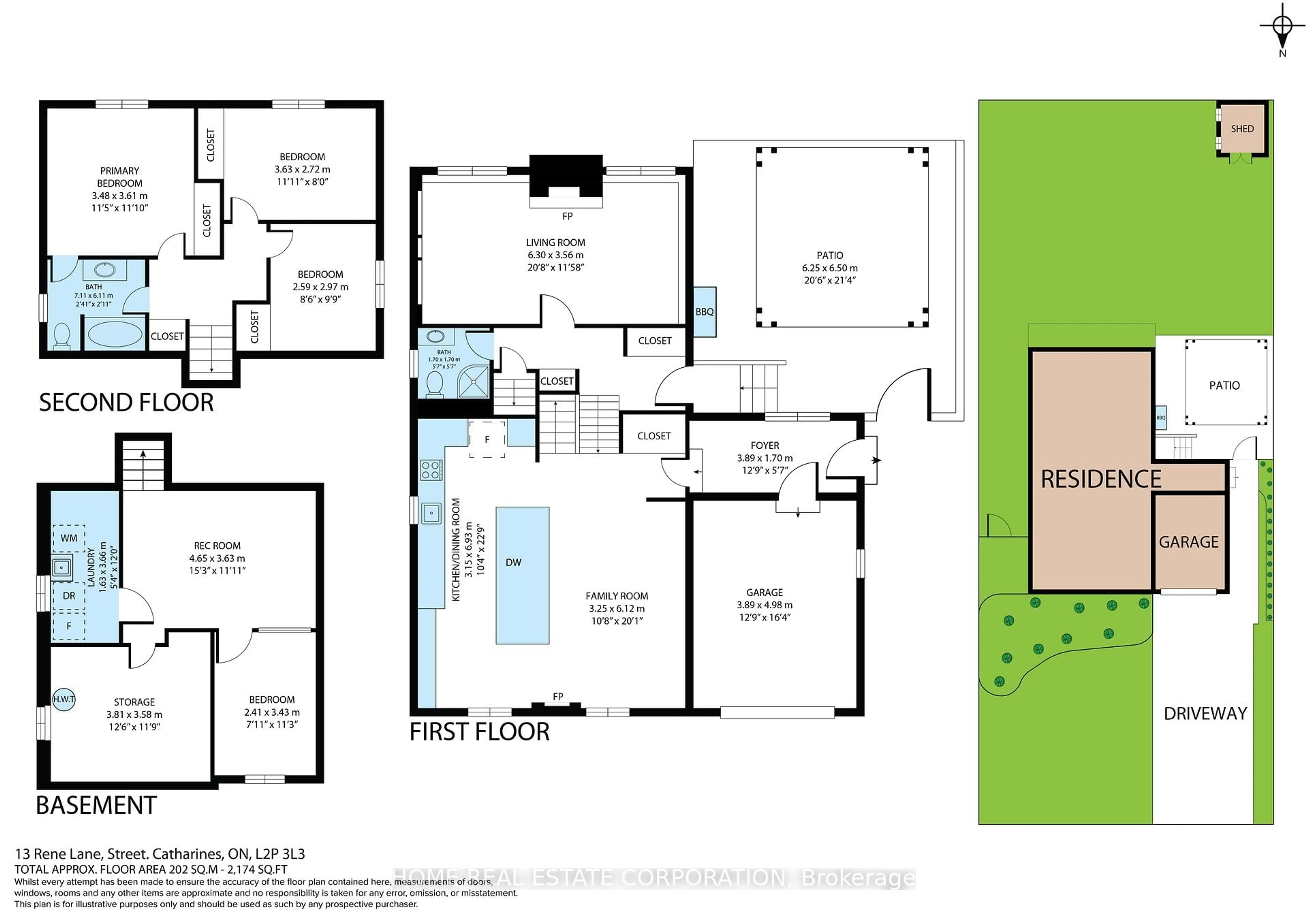 Floor plan for 13 Rene Lane, St. Catharines Ontario L2P 3L3