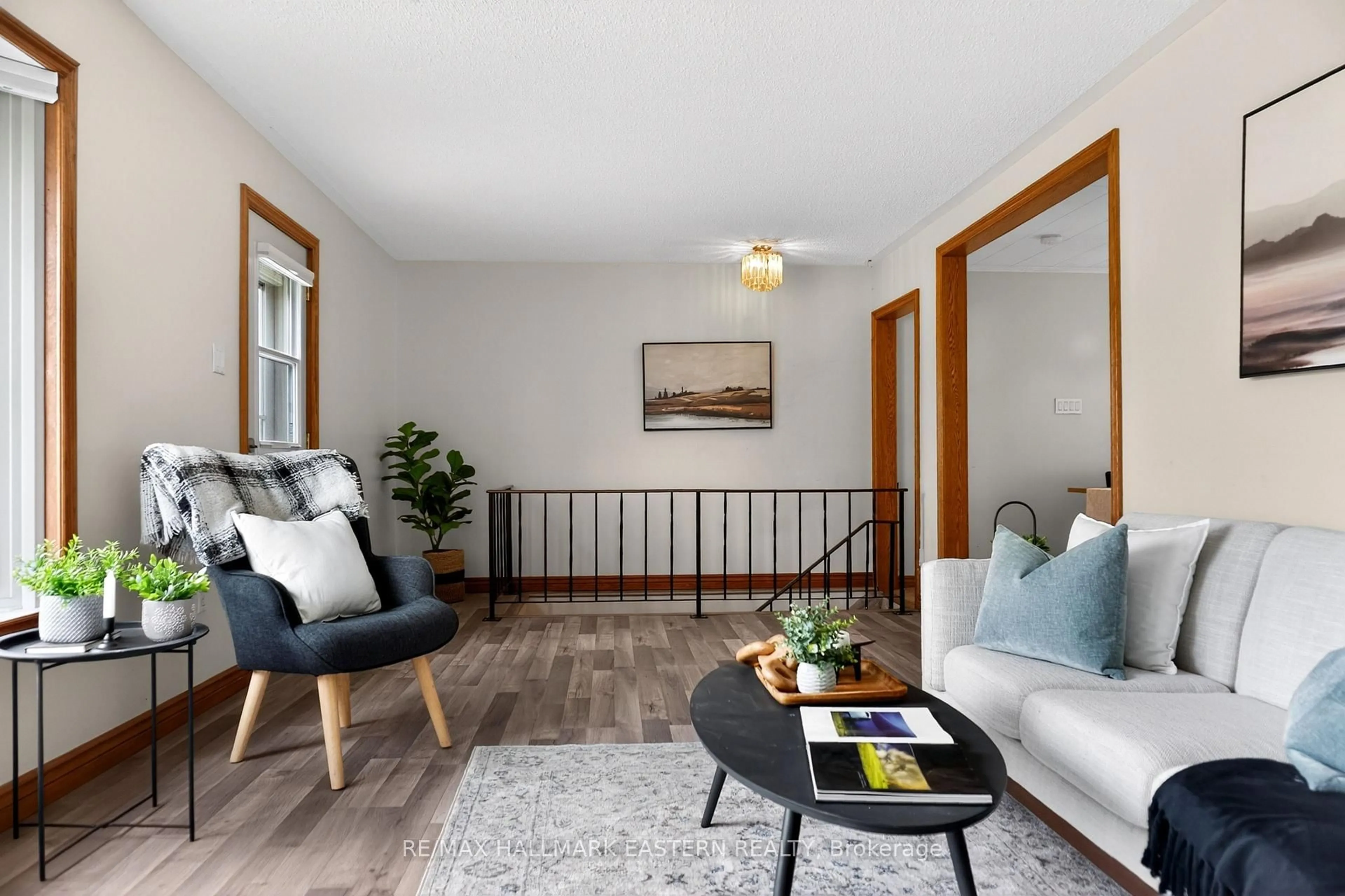 Living room with furniture, wood/laminate floor for 273 Victoria St, Trent Hills Ontario K0L 1L0